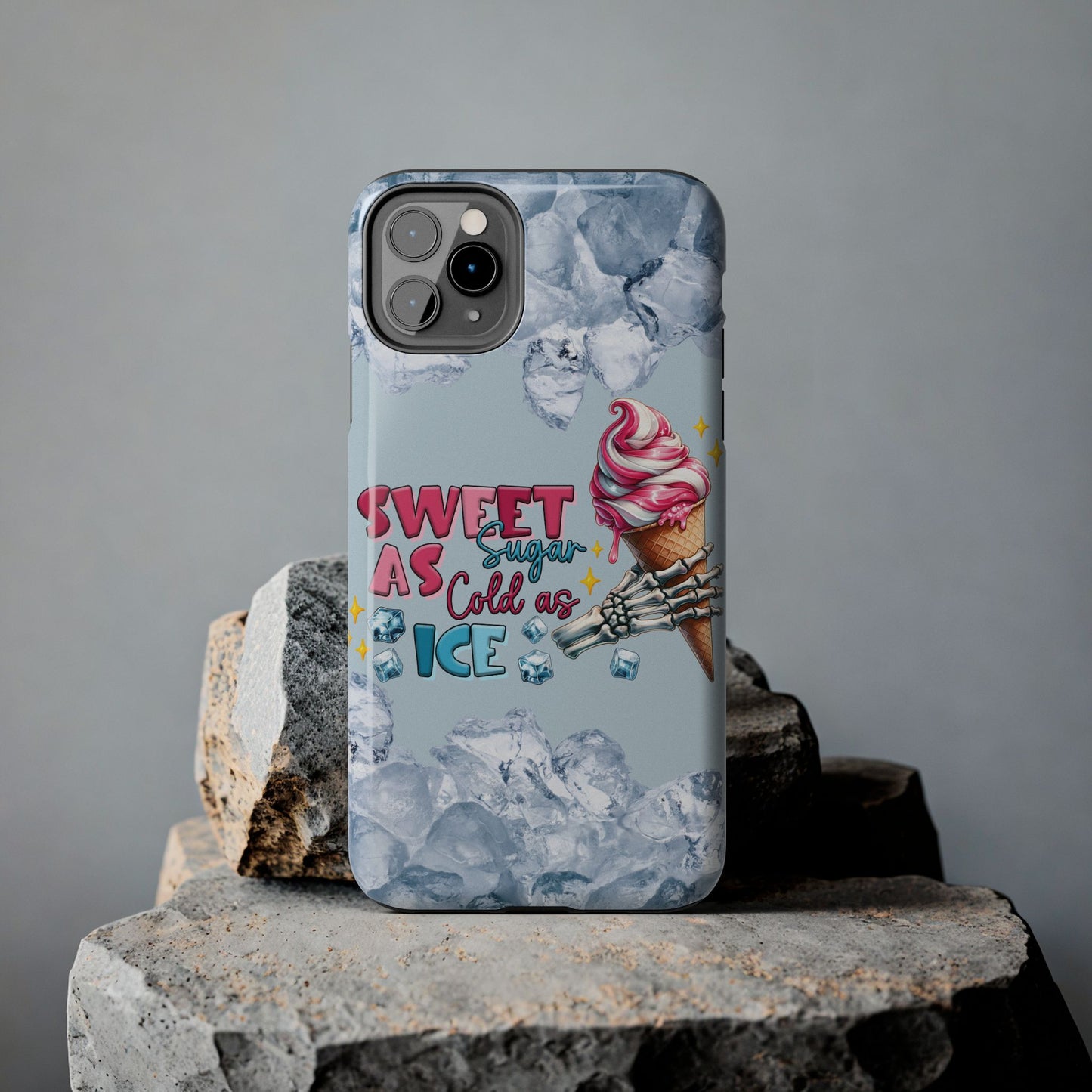 Cold as ice summer aesthetics iPhone case. Compatible with iPhone models 11-16 Custom phone case for smartphones. design for Girls, Woman