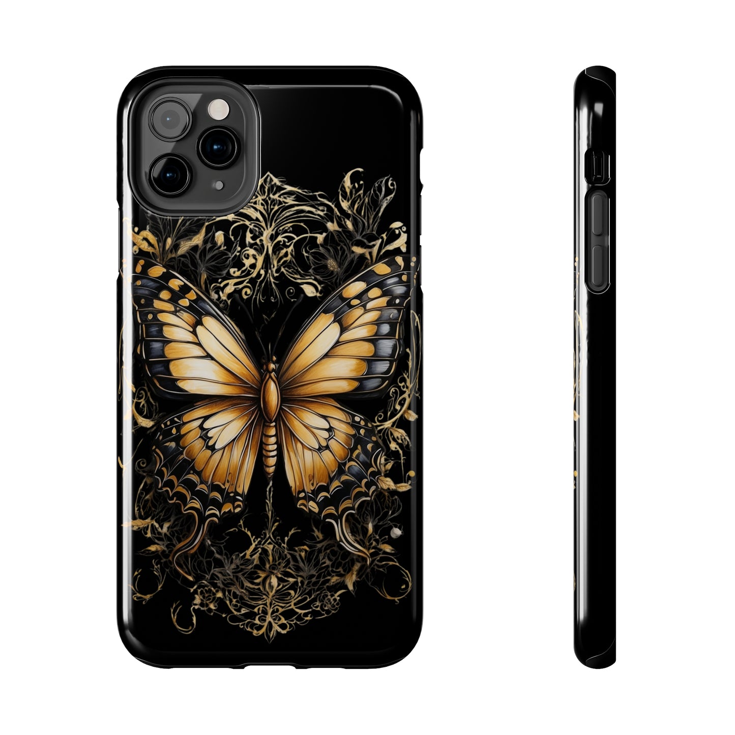 Beautiful black & gold butterfly/ Tough iPhone Case/ Nature