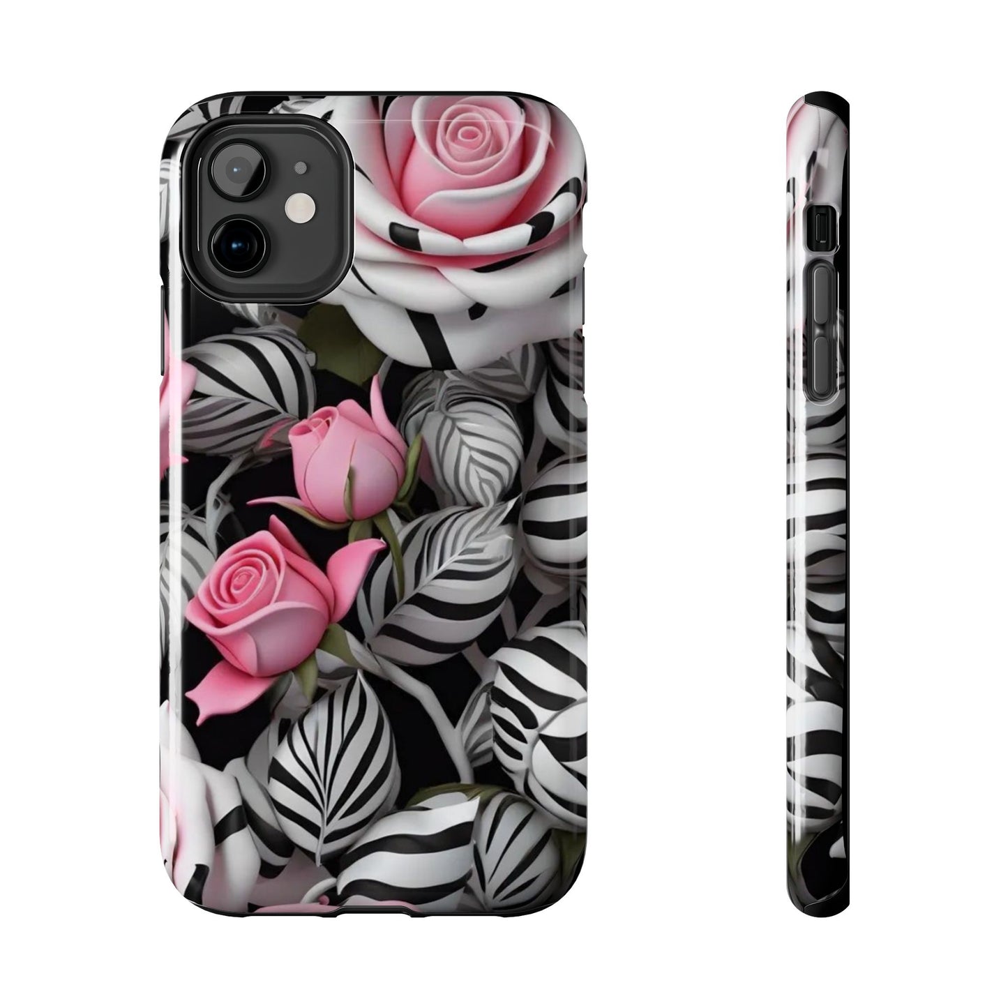 Zebra rose iPhone case Models 11-16