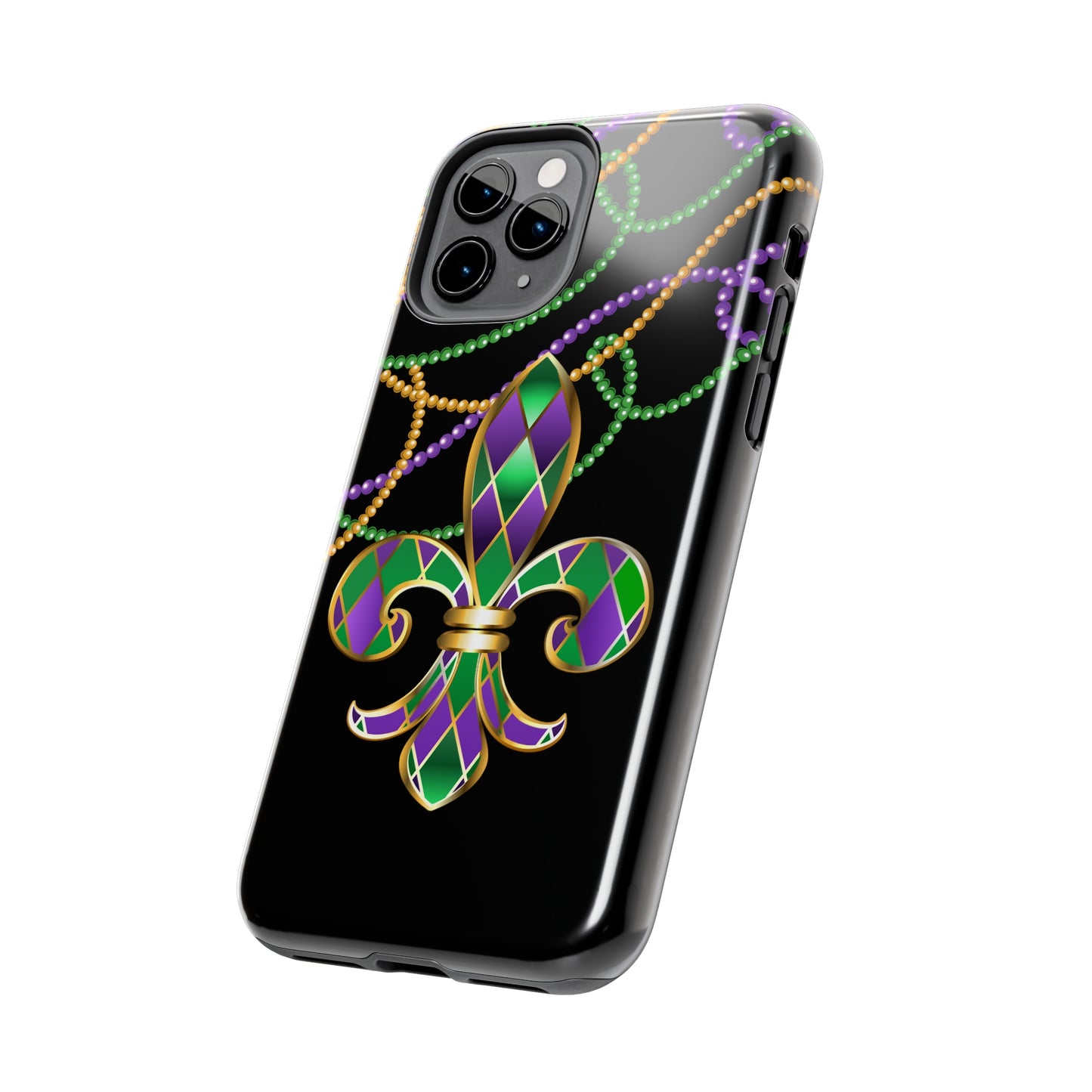 Blacked out Mardi Gras Tough iPhone Case iPhone 15 accessories