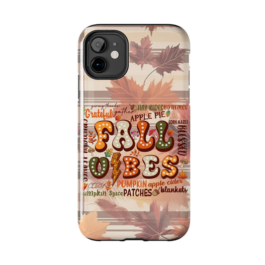 Fall Vibes iPhone 16 Case, Fall iPhone Cover, Festive Holiday Accessory, Cute fall Phone Protector, seasonal Tech