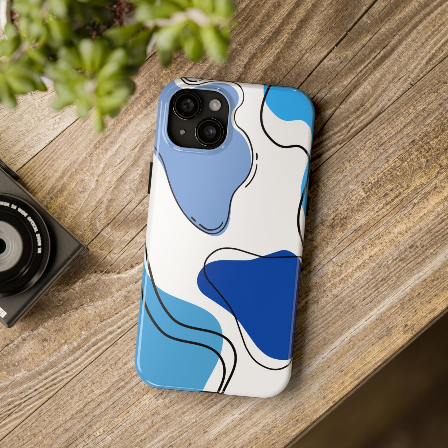 Blue Boho/ Tough iPhone Case/ Abstract