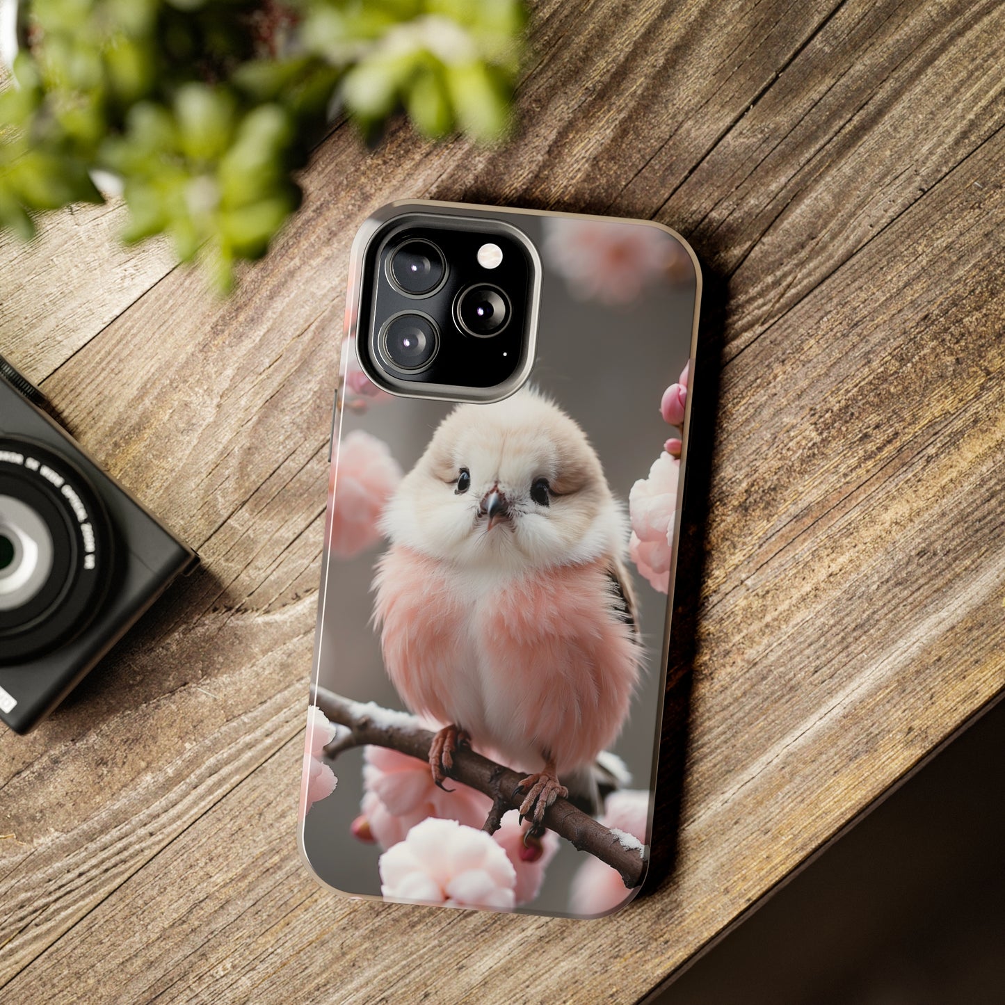 Cherry blossom pink bird Tough Phone Case iPhone 15 accessories