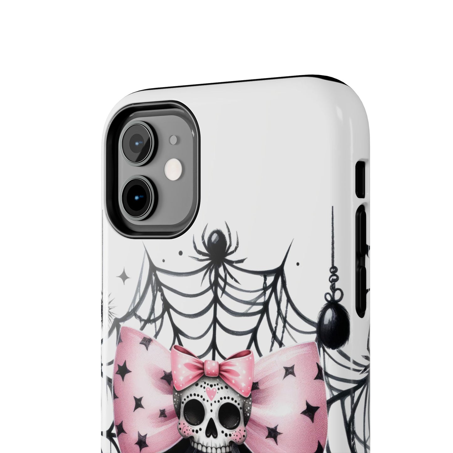 Skull & Bows Halloween themed iPhone case Models 11-15