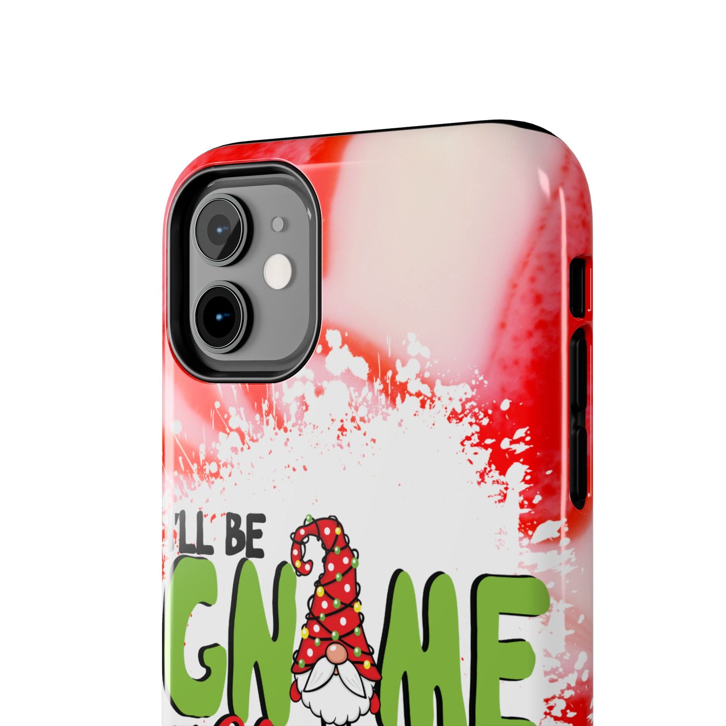 Cute Gnome for Christmas iPhone case. Compatible with iPhone models 11-16 including all mini, plus, pro & pro max. Custom phone case for smartphones. design for Girls, Woman