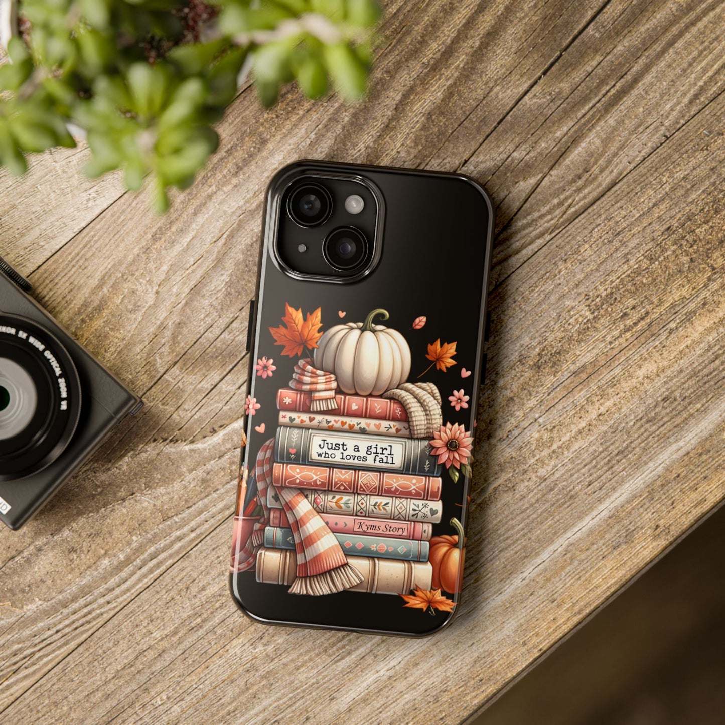 Custom personalized fall/ booklover iPhone case iPhone models 11-15