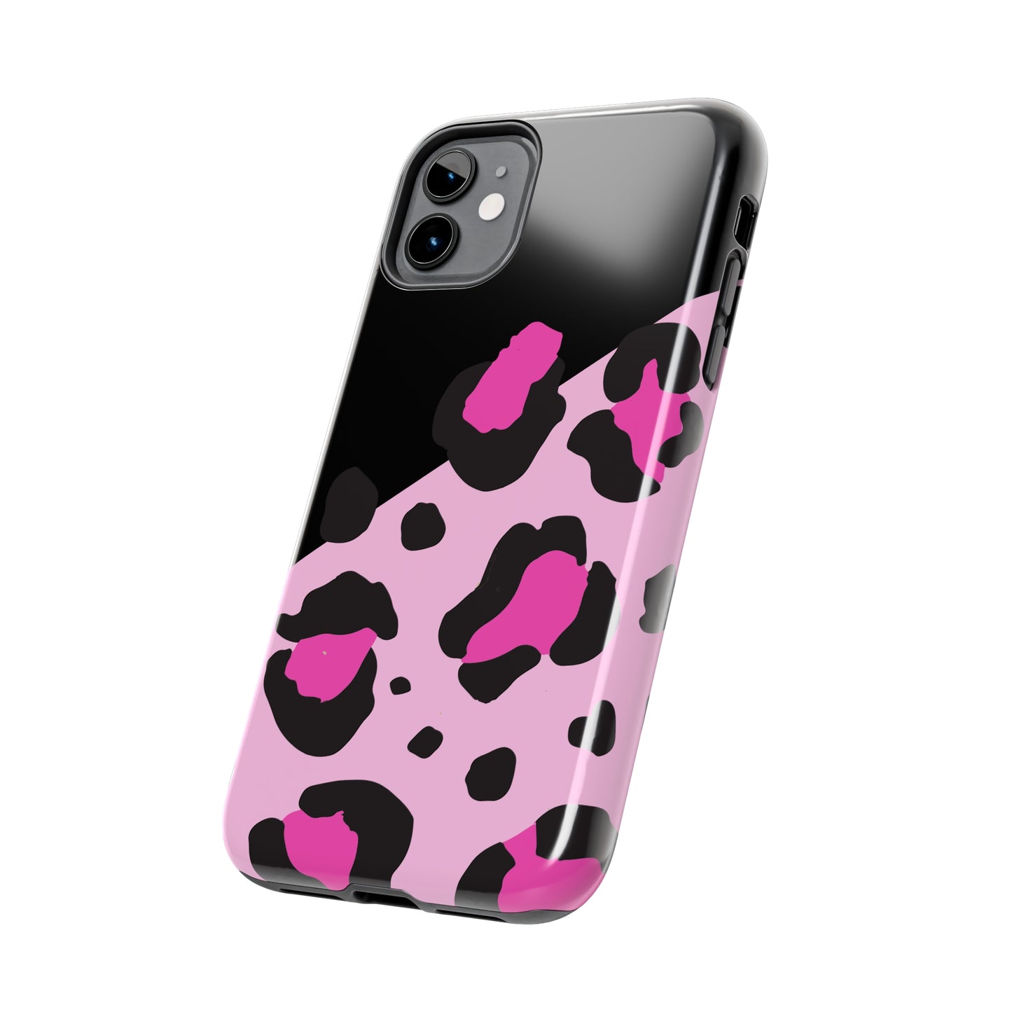 pink & black leopard print Tough Phone Cases iPhone 14 pro max accessories