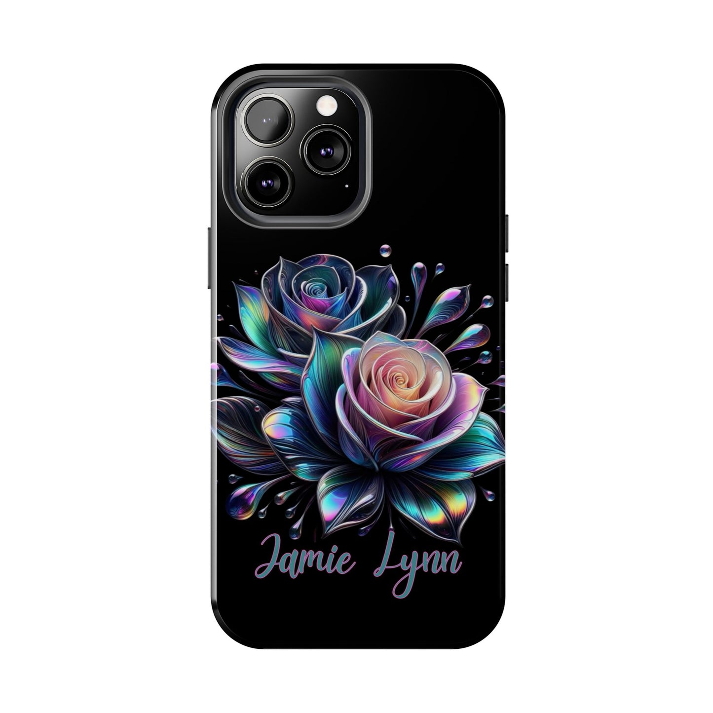 Personalized lotus rose floral phone case- iPhone compatible