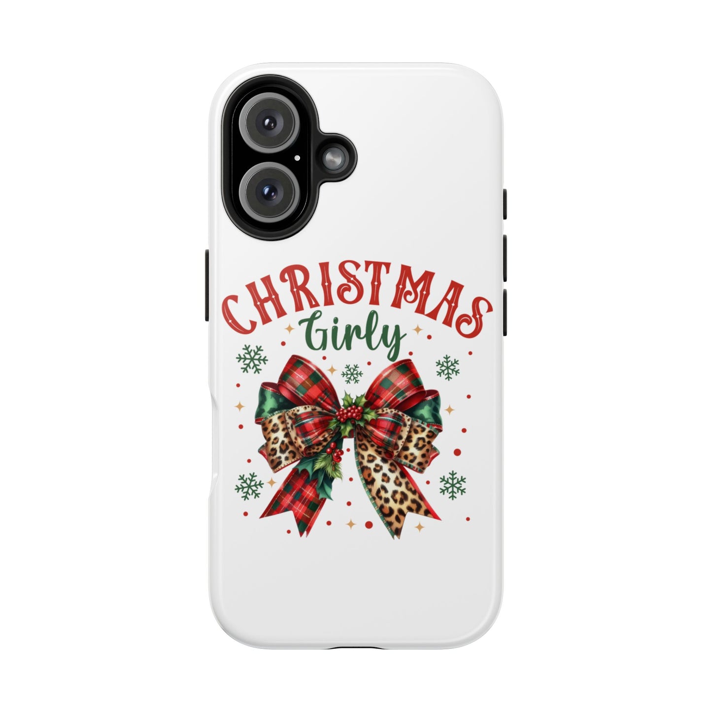 Christmas girly iPhone 16 Case, Christmas iPhone Cover, Festive Holiday Accessory, Cute Xmas Phone Protector, Winter Santa Tech