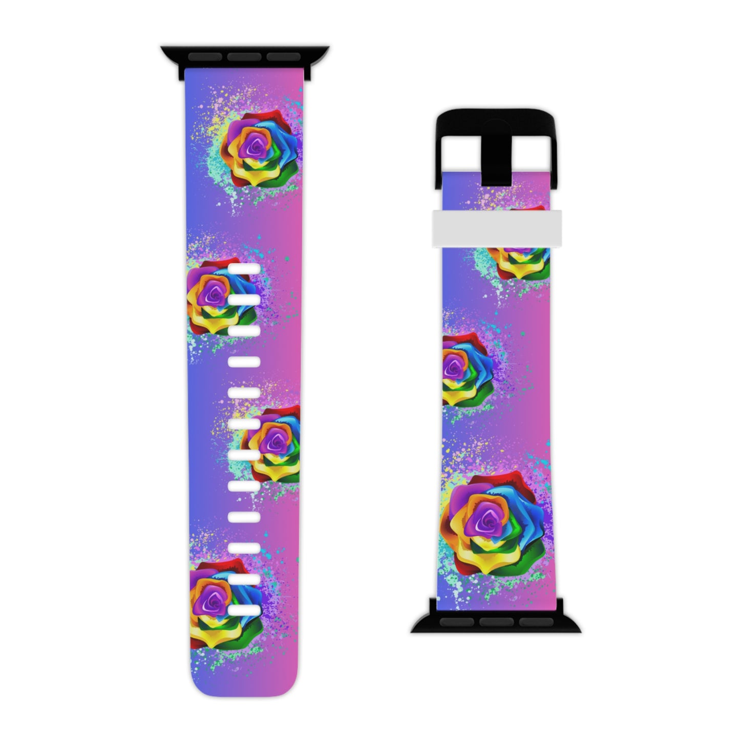 Psychedelic rose Watch Band for Apple Watch Series 1-9, SE and Ultra, 38-40mm/ 42-44mm