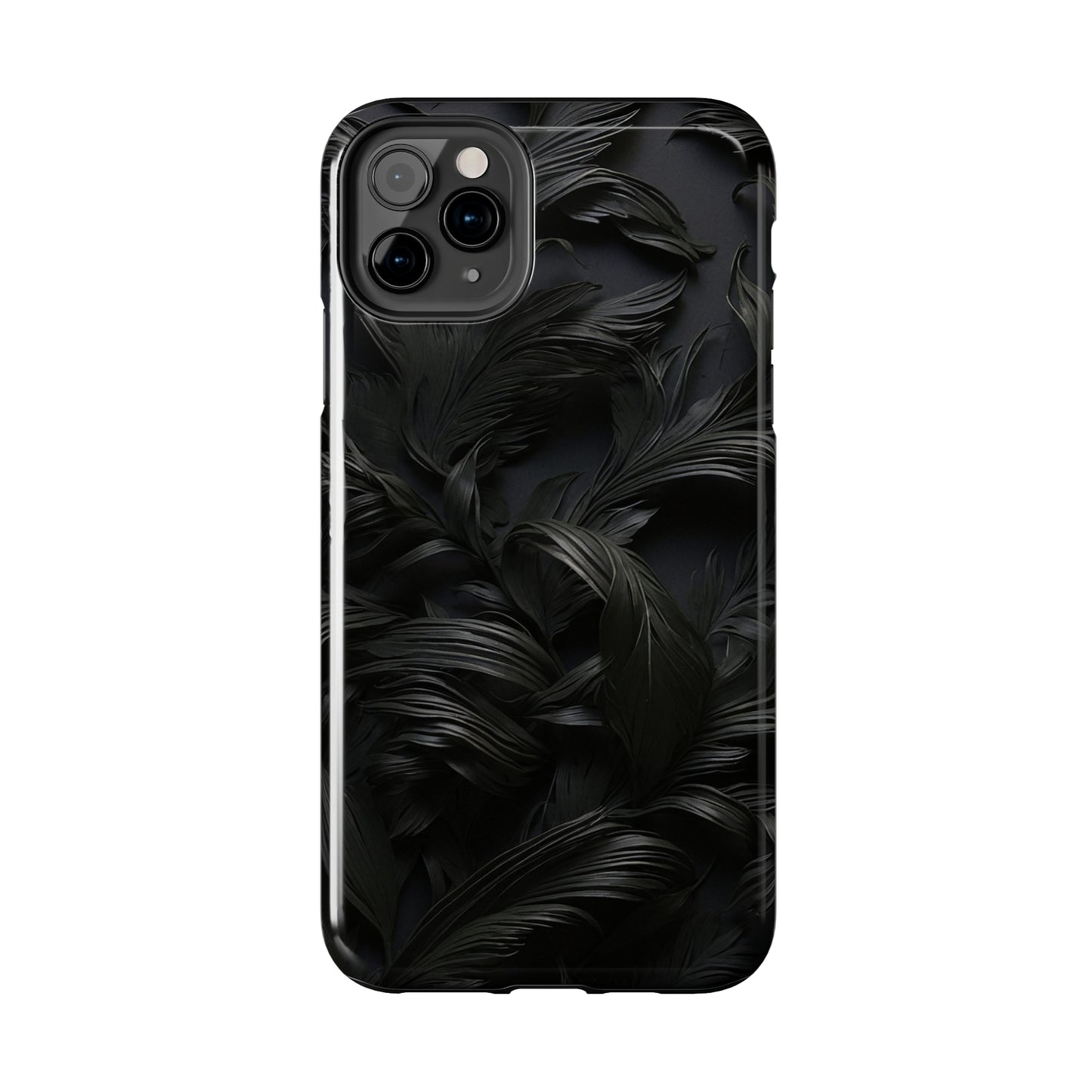 Black engraved Goth style/ Tough IPhone Case/ Abstract