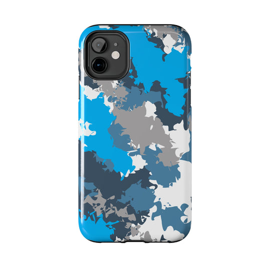 Blue & grey camo phone case iPhone 15 accessories