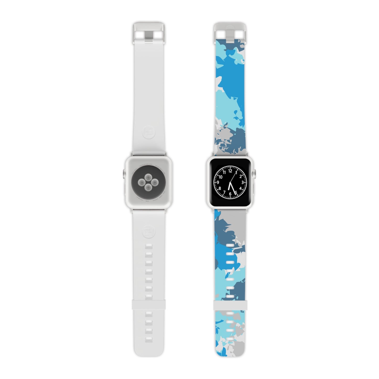 Blue & Grey Camo print Watch Band for Apple Watch Series 1-9, SE and Ultra, 38-40mm/ 42-44mm