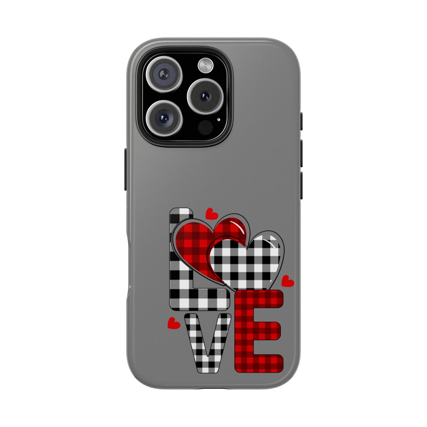 Grey LOVE-Valentines day iPhone case- Romantic & stylish design