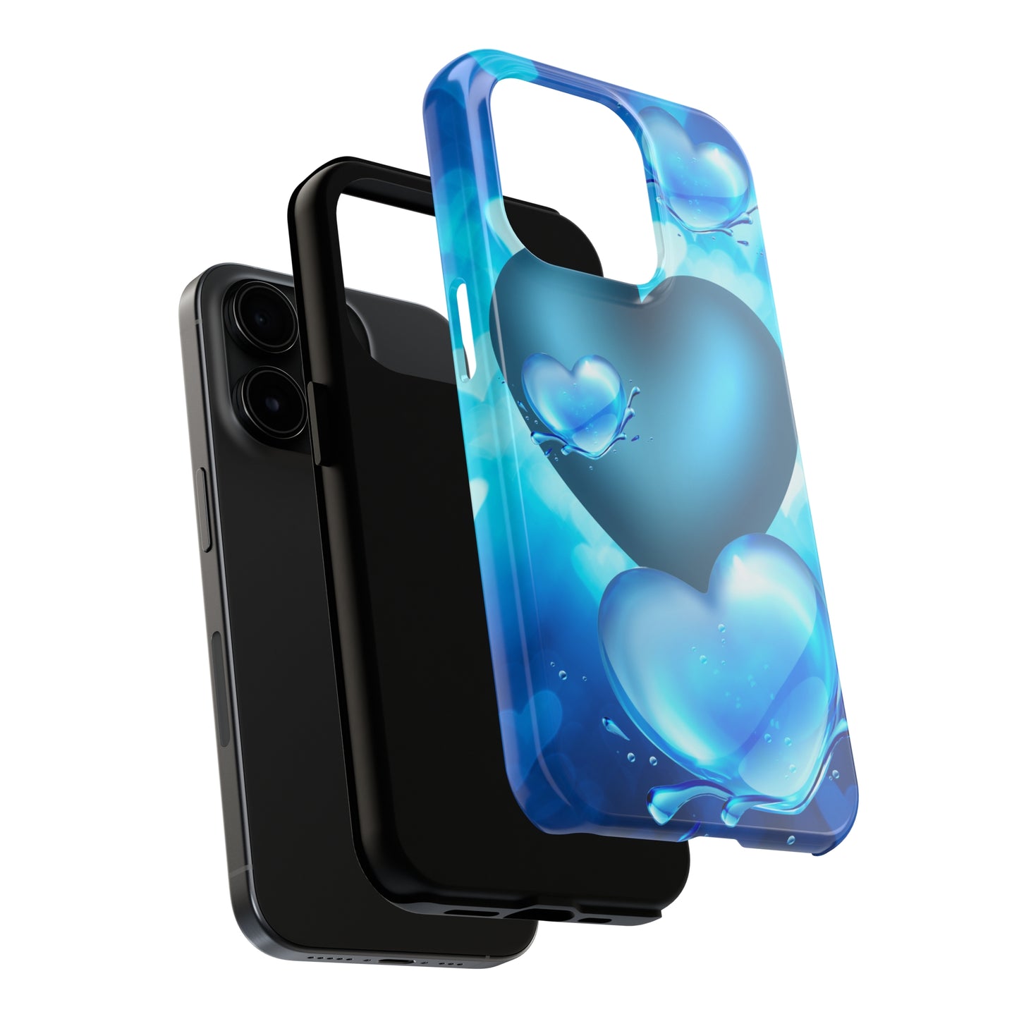 Blue hearts custom iPhone case