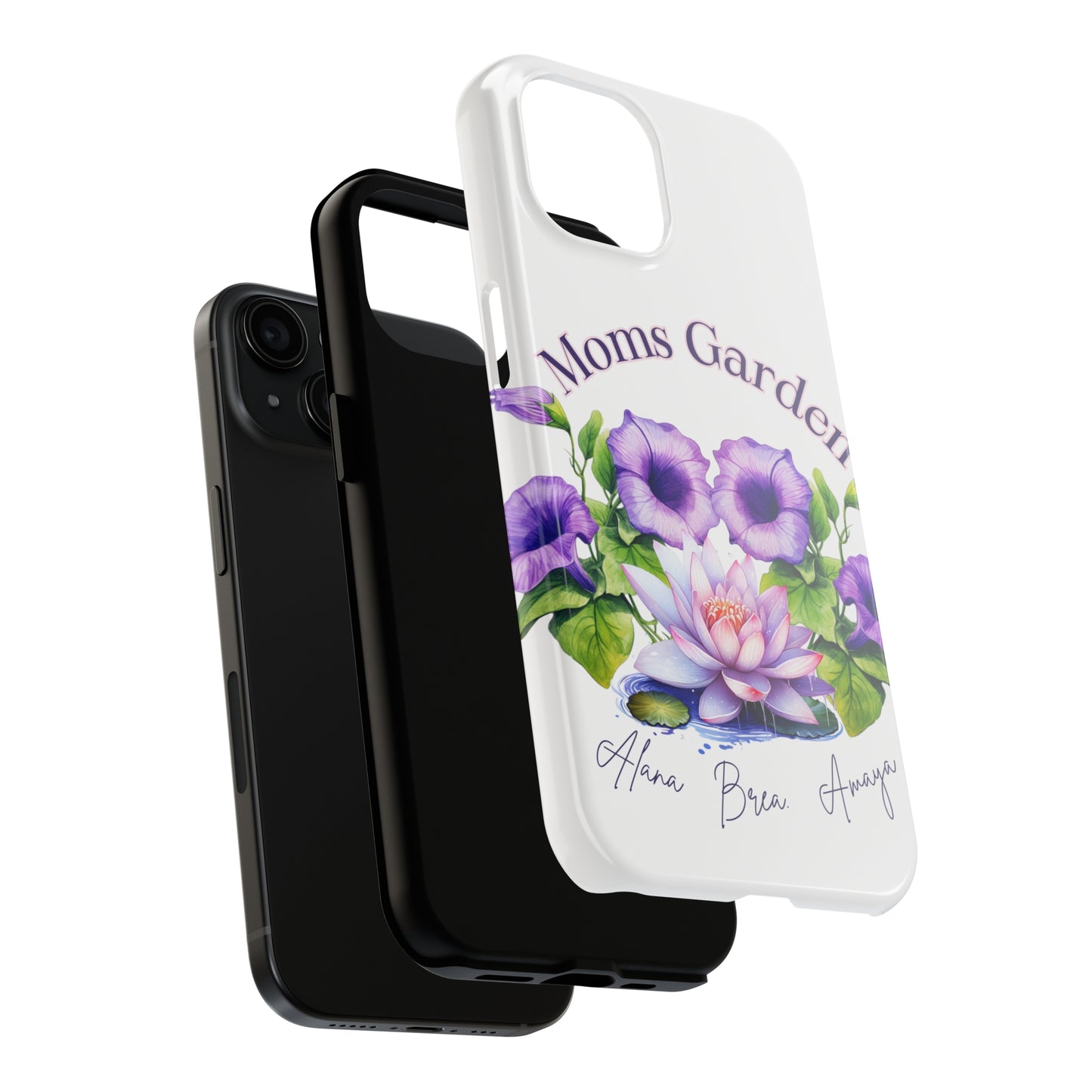 Custom "Moms Garden" personalized birth flower phone case Mother's Day gift