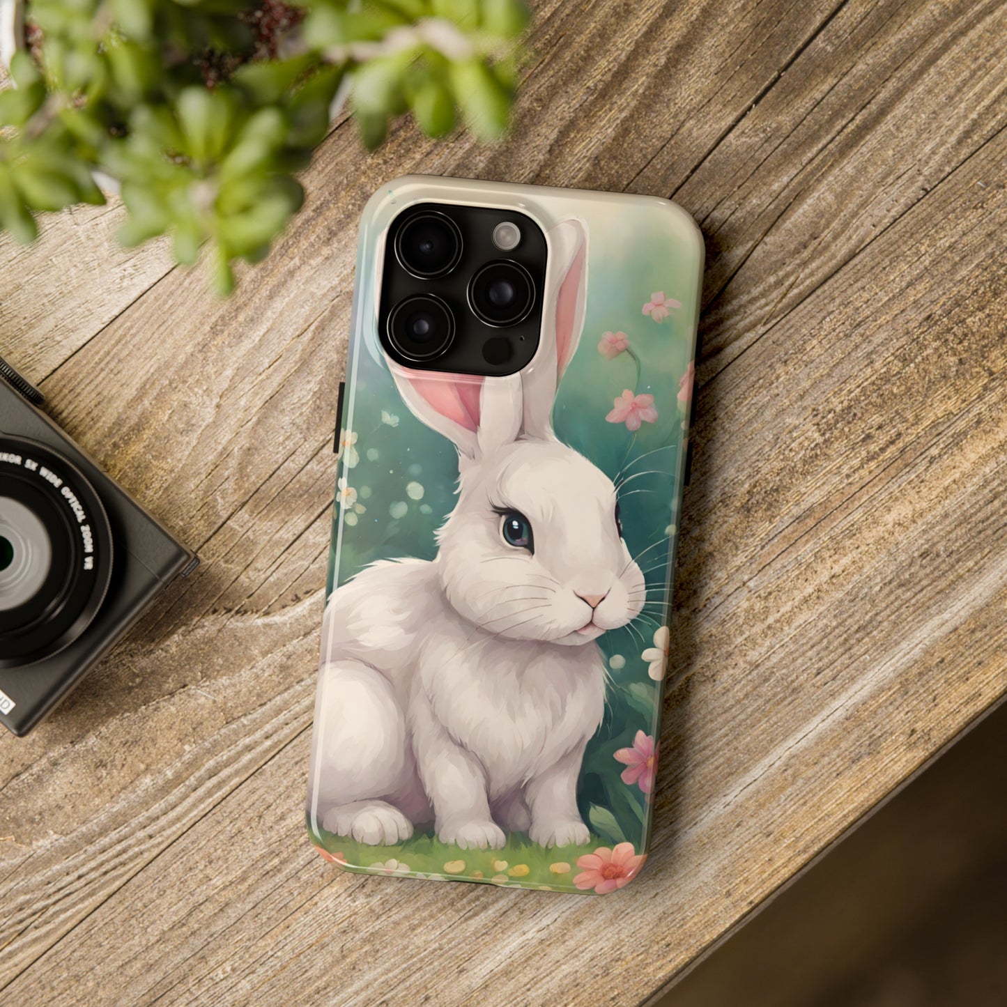 Watercolor bunny Tough Phone Case iPhone 14 accessories