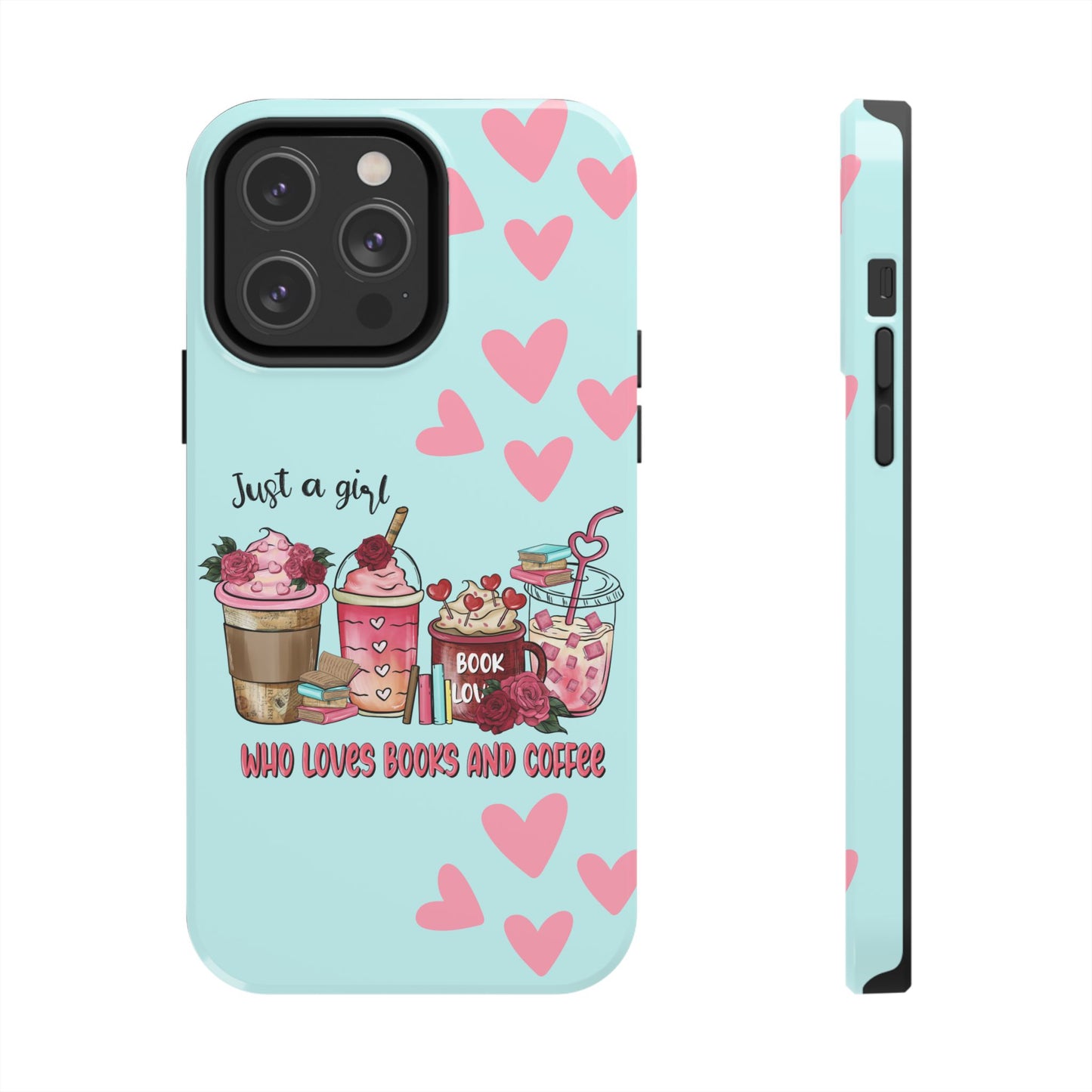 Just a girl who loves books & coffee iPhone Case-girly aesthetic phone accessory