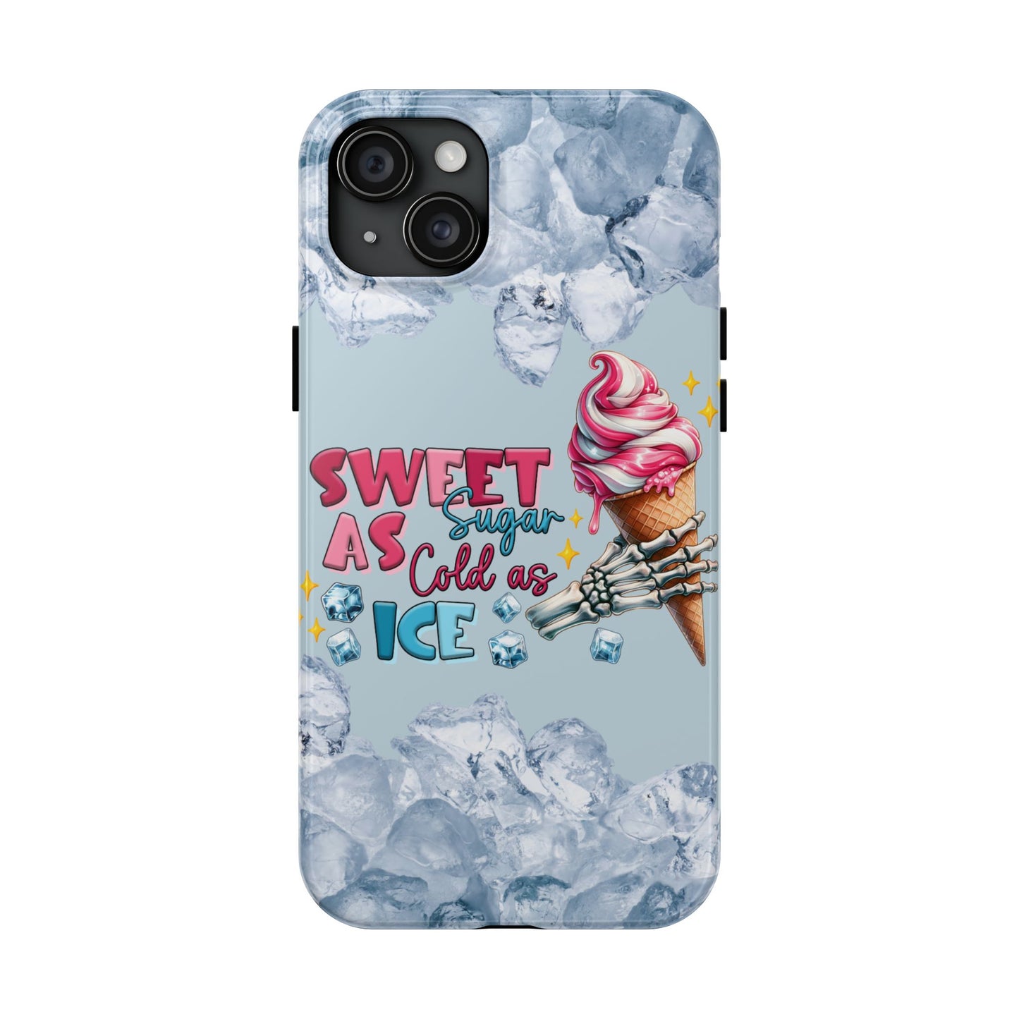 Cold as ice summer aesthetics iPhone case. Compatible with iPhone models 11-16 Custom phone case for smartphones. design for Girls, Woman