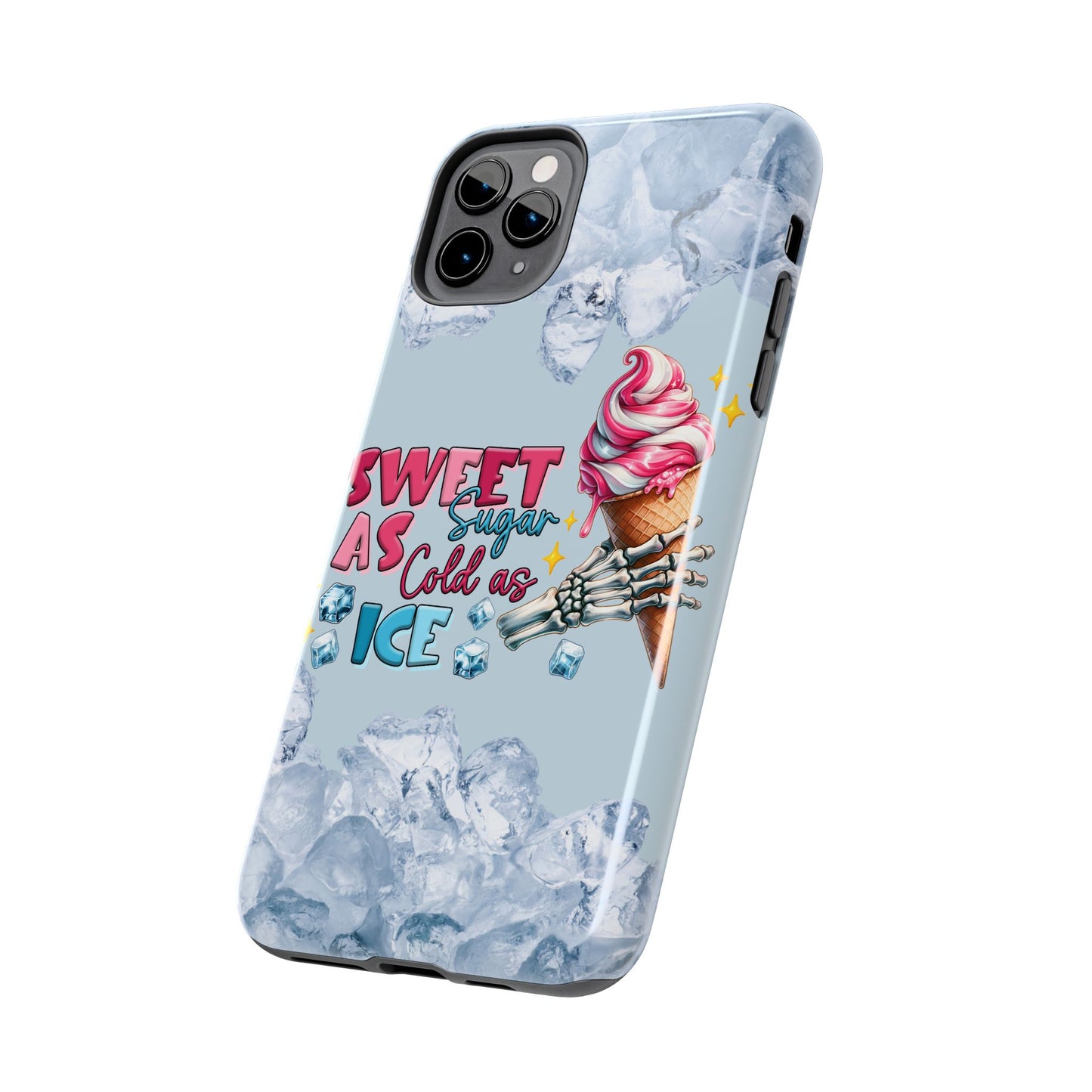 Cold as ice summer aesthetics iPhone case. Compatible with iPhone models 11-16 Custom phone case for smartphones. design for Girls, Woman