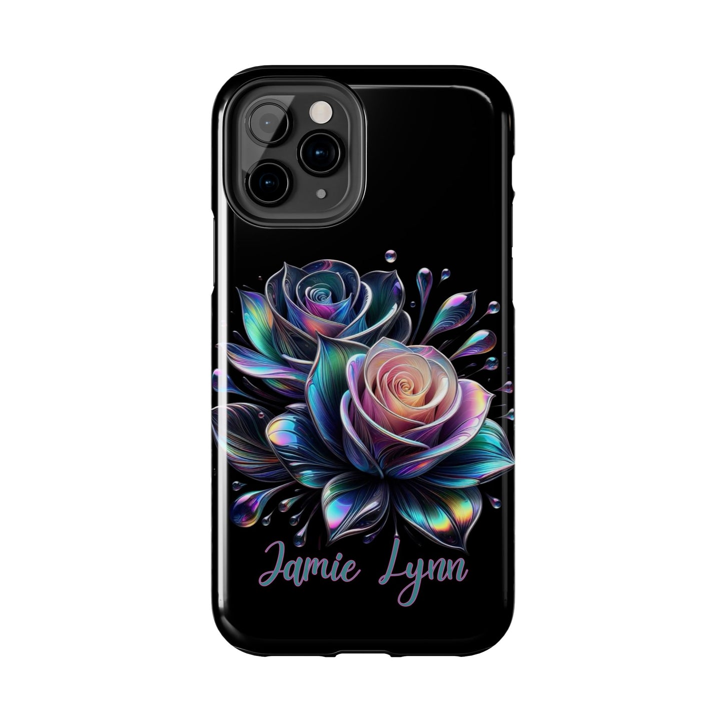 Personalized lotus rose floral phone case- iPhone compatible