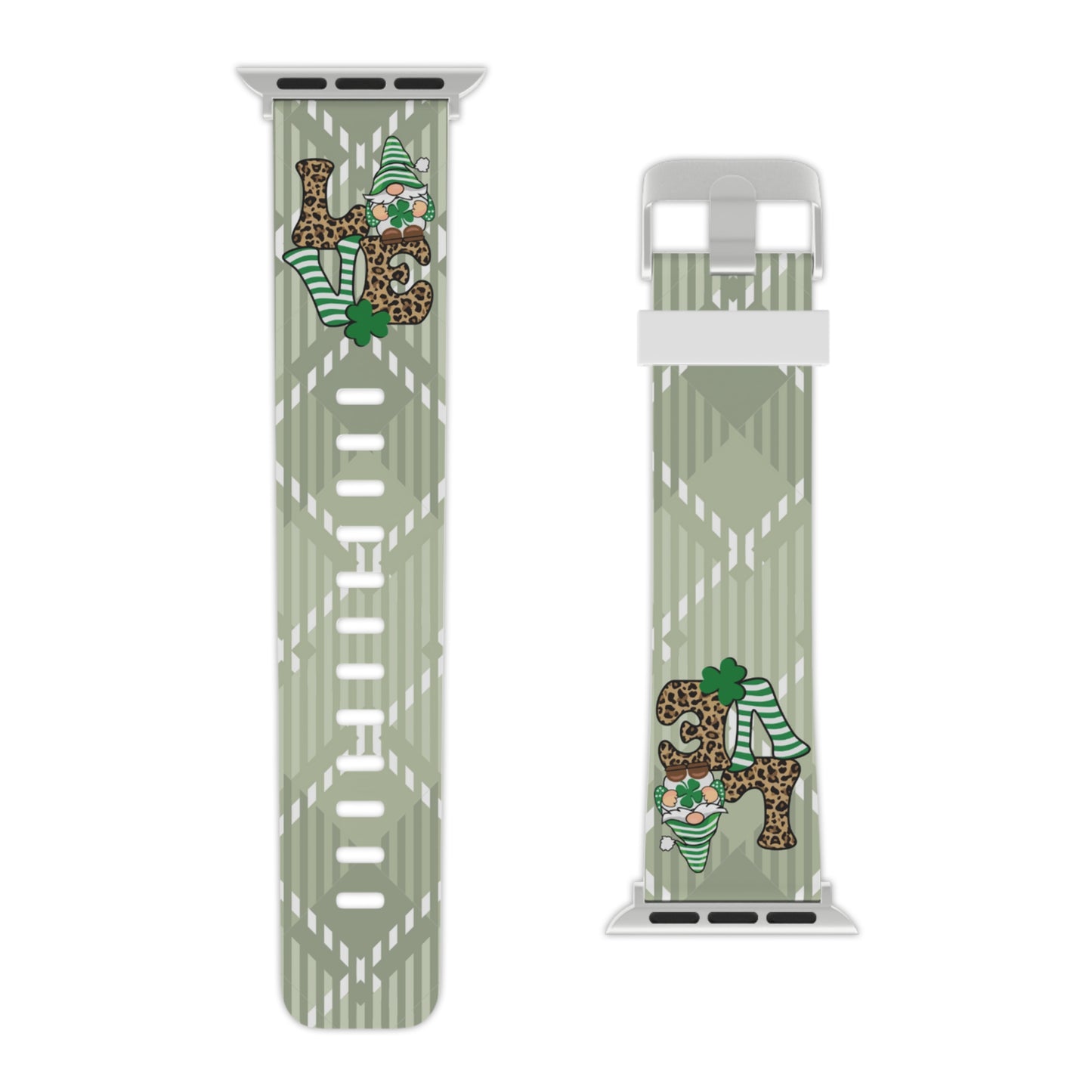 Shamrock Gnome love Watch Band for Apple Watch Series 1-9, SE and Ultra, 38-40mm/ 42-44mm