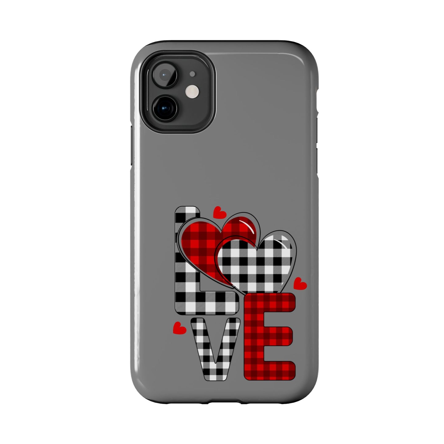 Grey LOVE-Valentines day iPhone case- Romantic & stylish design