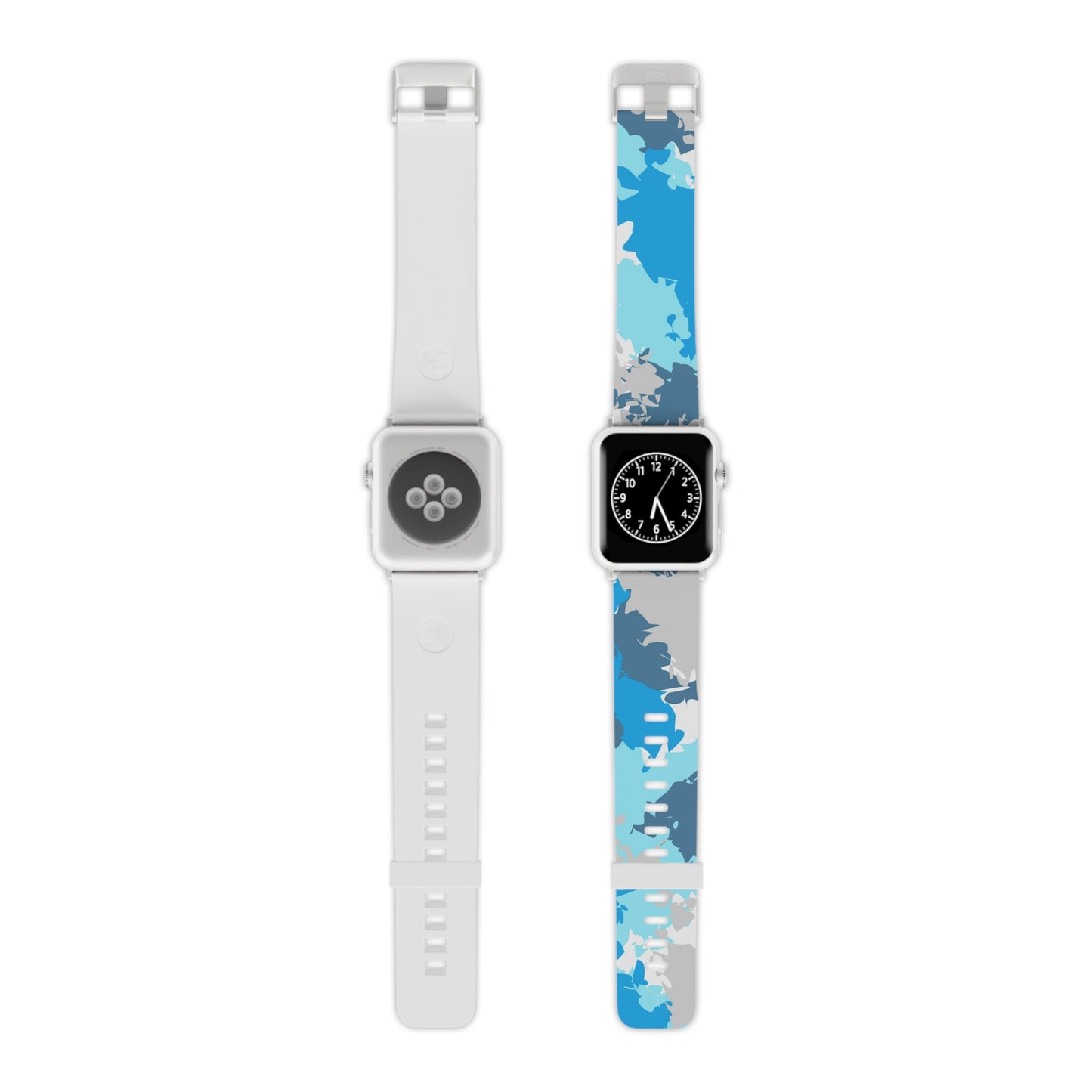 Blue & Grey Camo print Watch Band for Apple Watch Series 1-9, SE and Ultra, 38-40mm/ 42-44mm