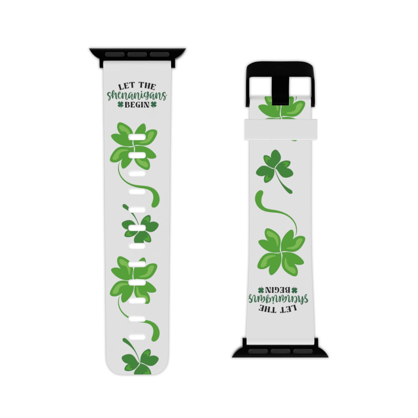 Let the shenanigans begin, shamrock Watch Band for Apple Watch  Series 1-9, SE and Ultra, 38-40mm/ 42-44mm