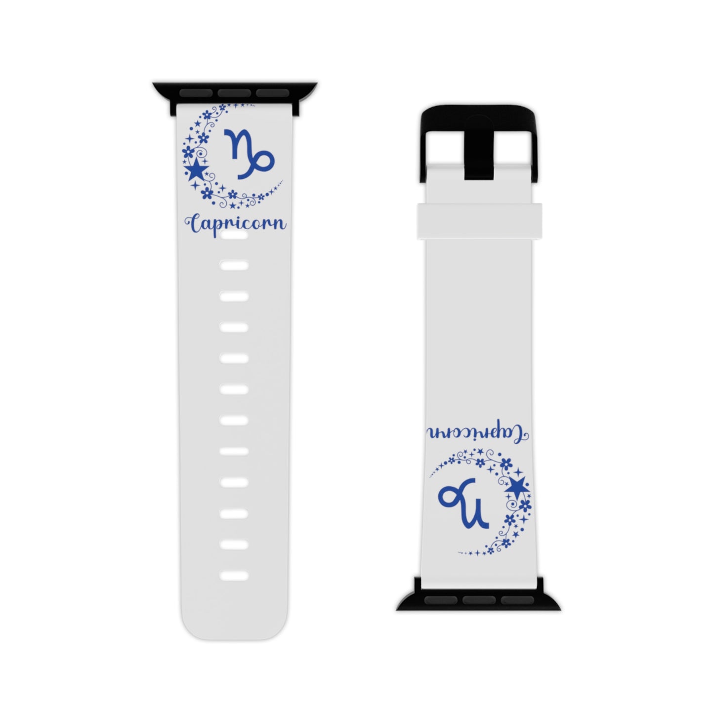 Blue Capricorn moon Watch Band for Apple Watch Series 1-9, SE and Ultra, 38-40mm/ 42-44mm