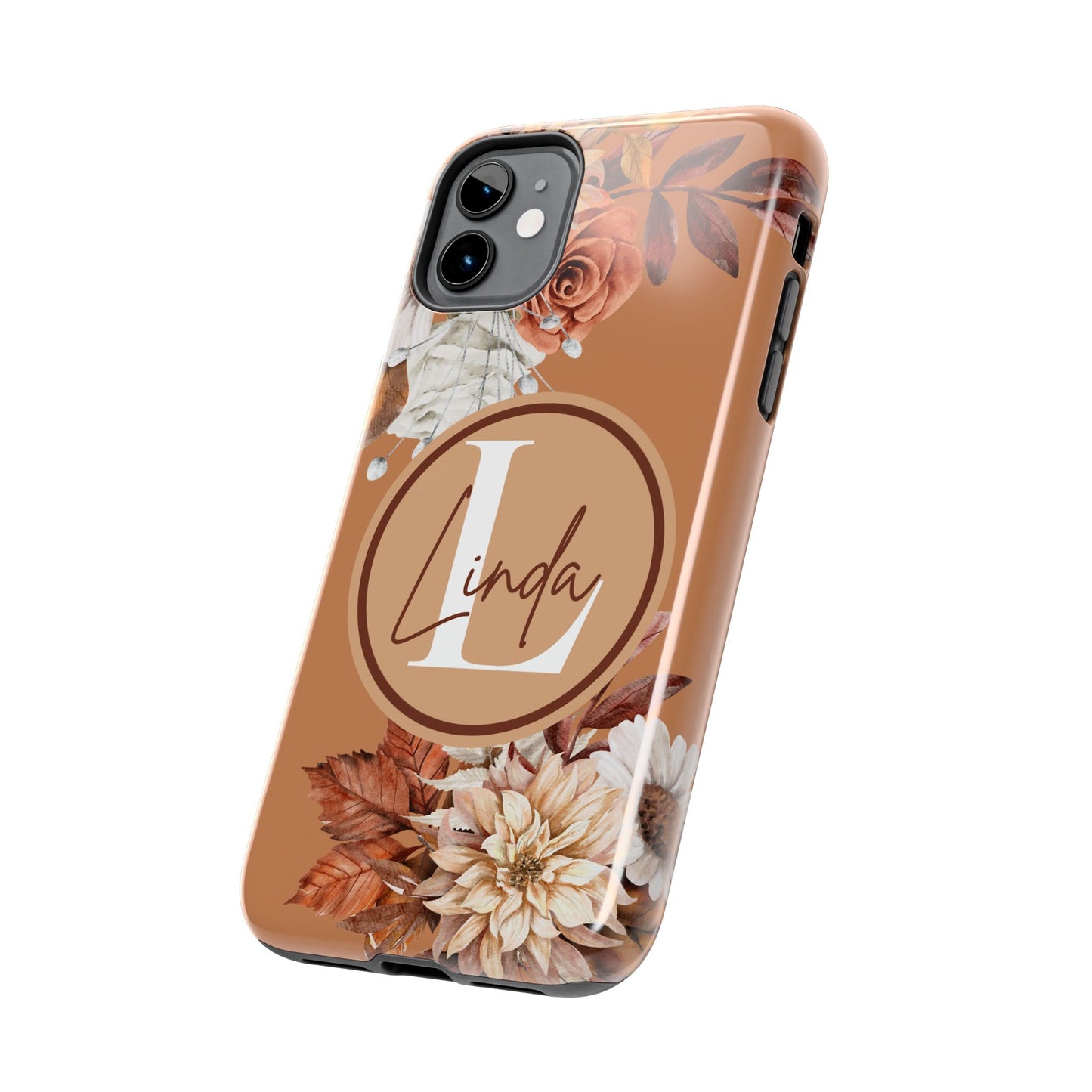 Custom personalized Fall floral iPhone case iPhone models 11-15