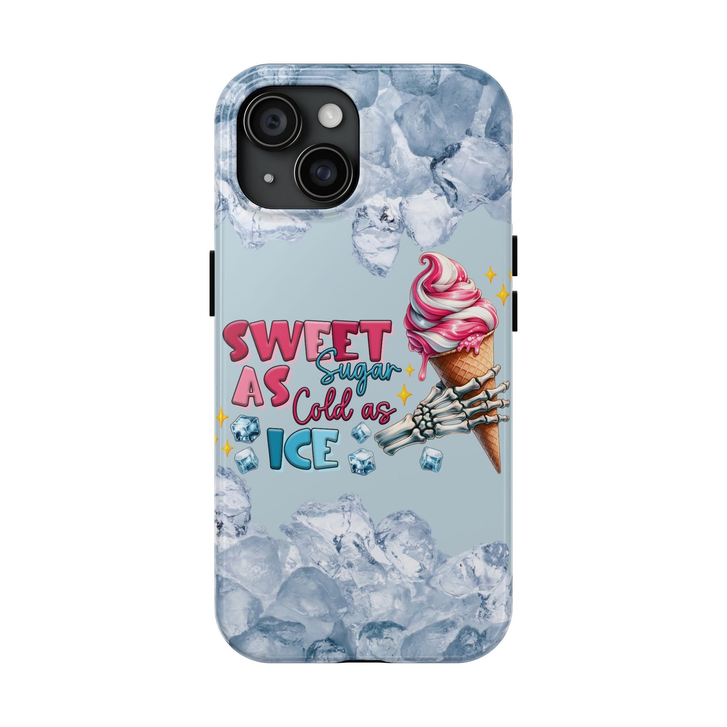 Cold as ice summer aesthetics iPhone case. Compatible with iPhone models 11-16 Custom phone case for smartphones. design for Girls, Woman