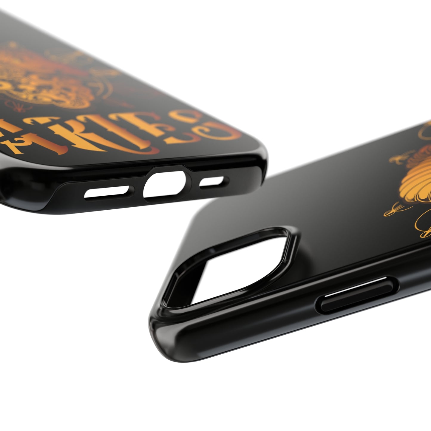 Gold & black Aries IPhone case