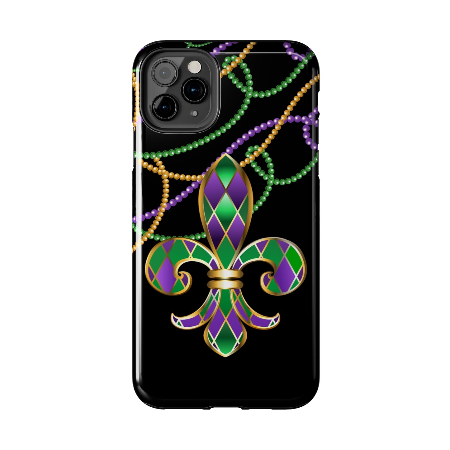 Blacked out Mardi Gras Tough iPhone Case iPhone 15 accessories