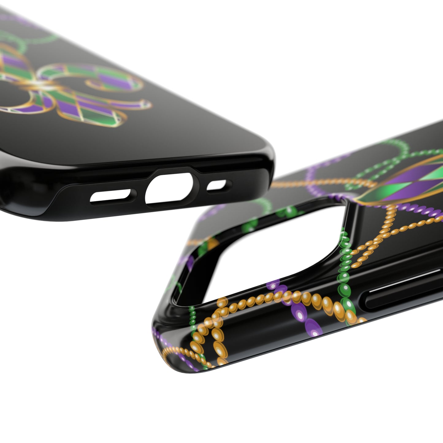 Blacked out Mardi Gras Tough iPhone Case iPhone 15 accessories