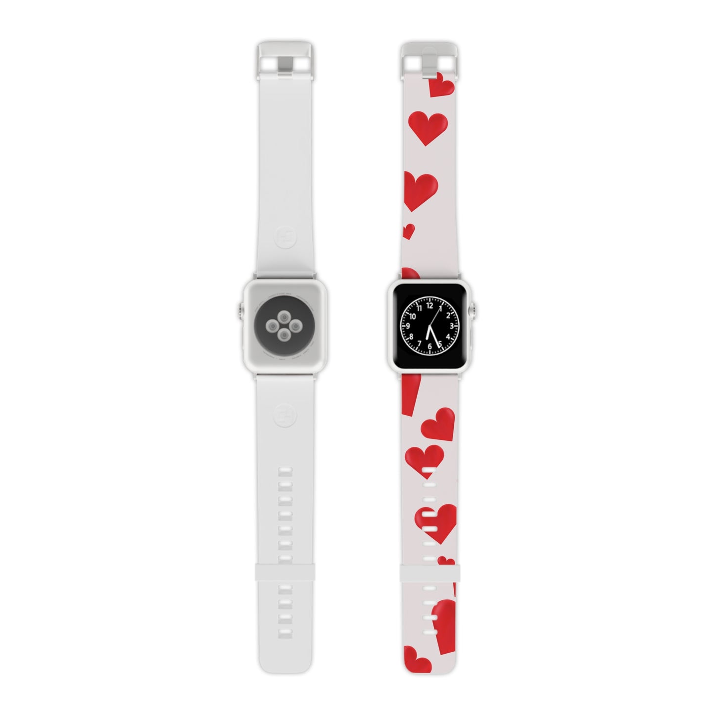 Red & white Valentines Watch Band for Apple Watch Series 1-9, SE and Ultra, 38-40mm/ 42-44mm