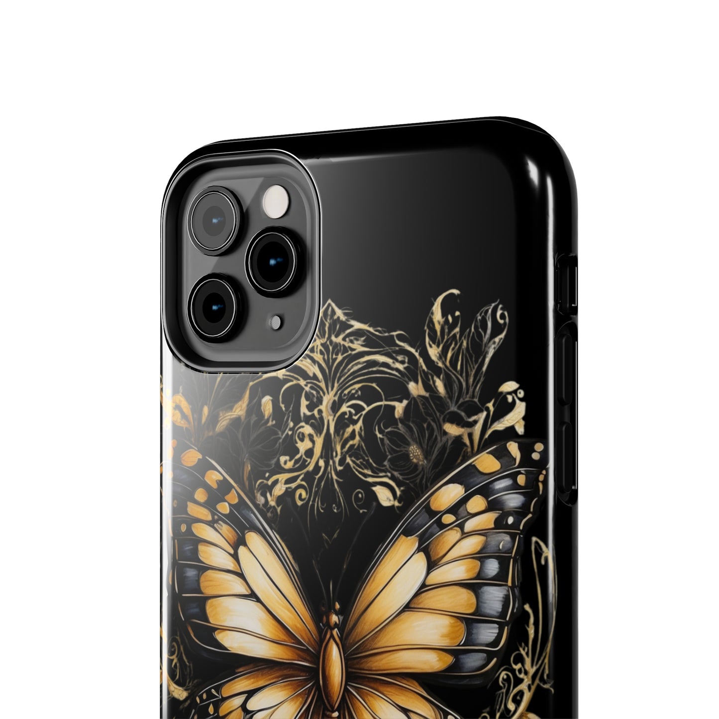 Beautiful black & gold butterfly/ Tough iPhone Case/ Nature