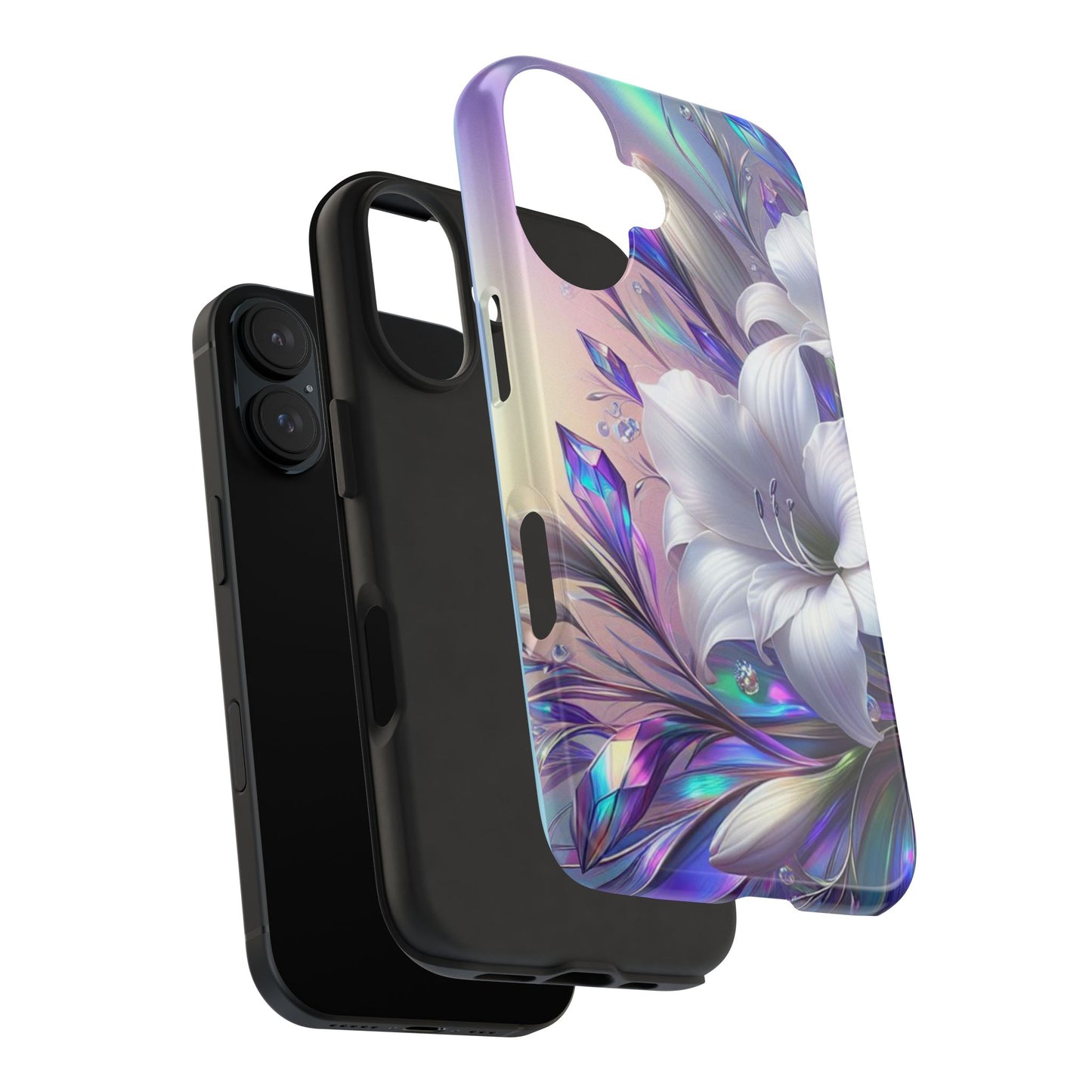 Northern lights lilly, floral iPhone Cover, flower Accessory, Cute Phone Protector, seasonal Tech