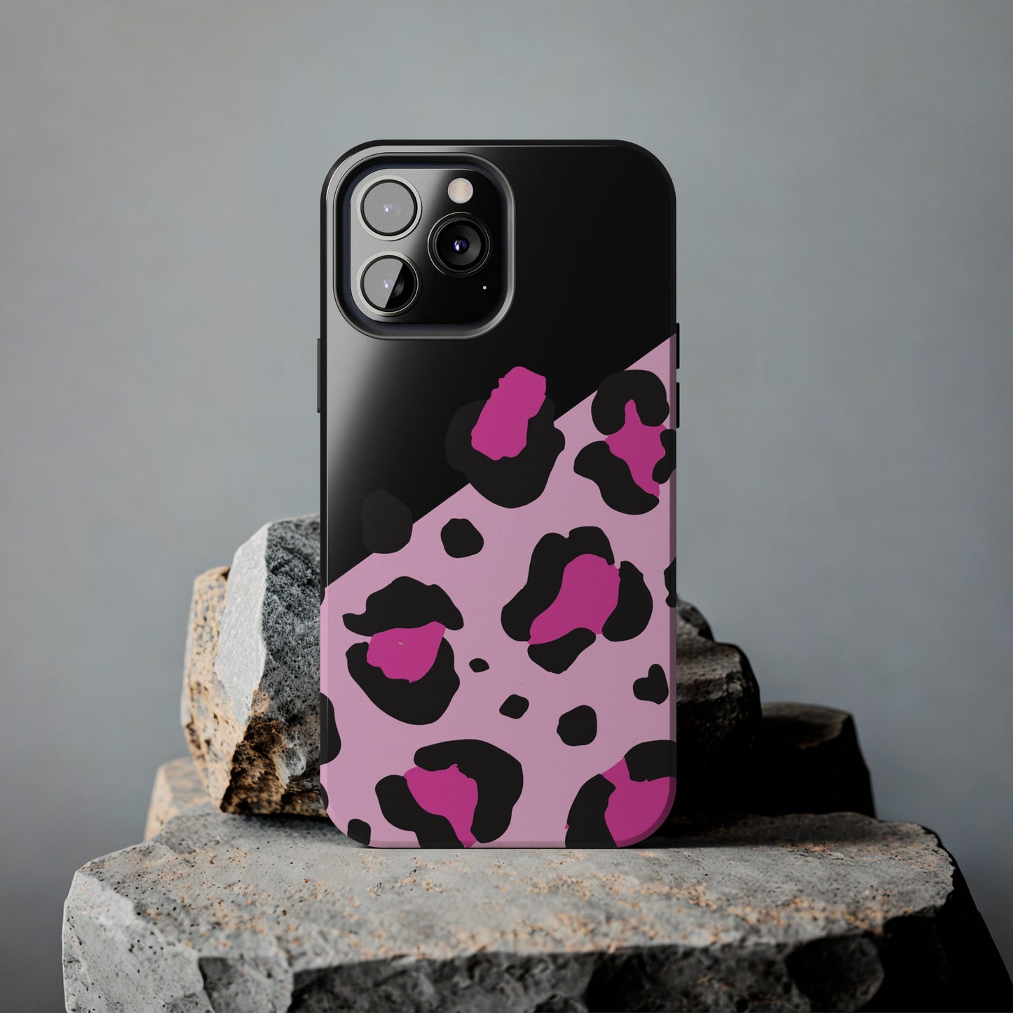 pink & black leopard print Tough Phone Cases iPhone 14 pro max accessories