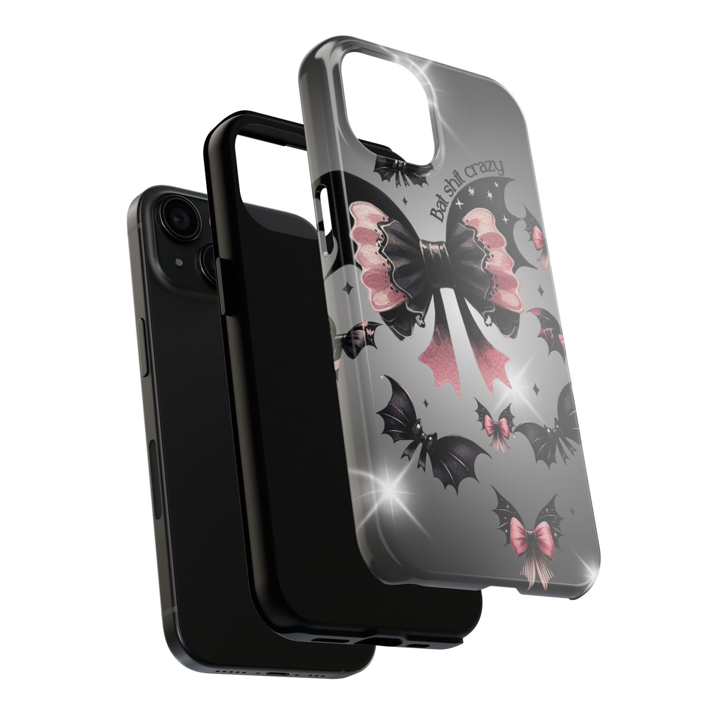 Bats & Bows Halloween themed iPhone case Models 11-15