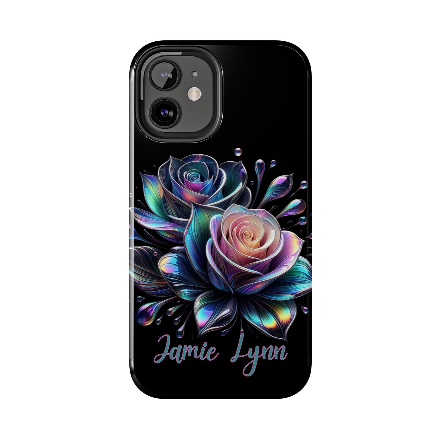Personalized lotus rose floral phone case- iPhone compatible