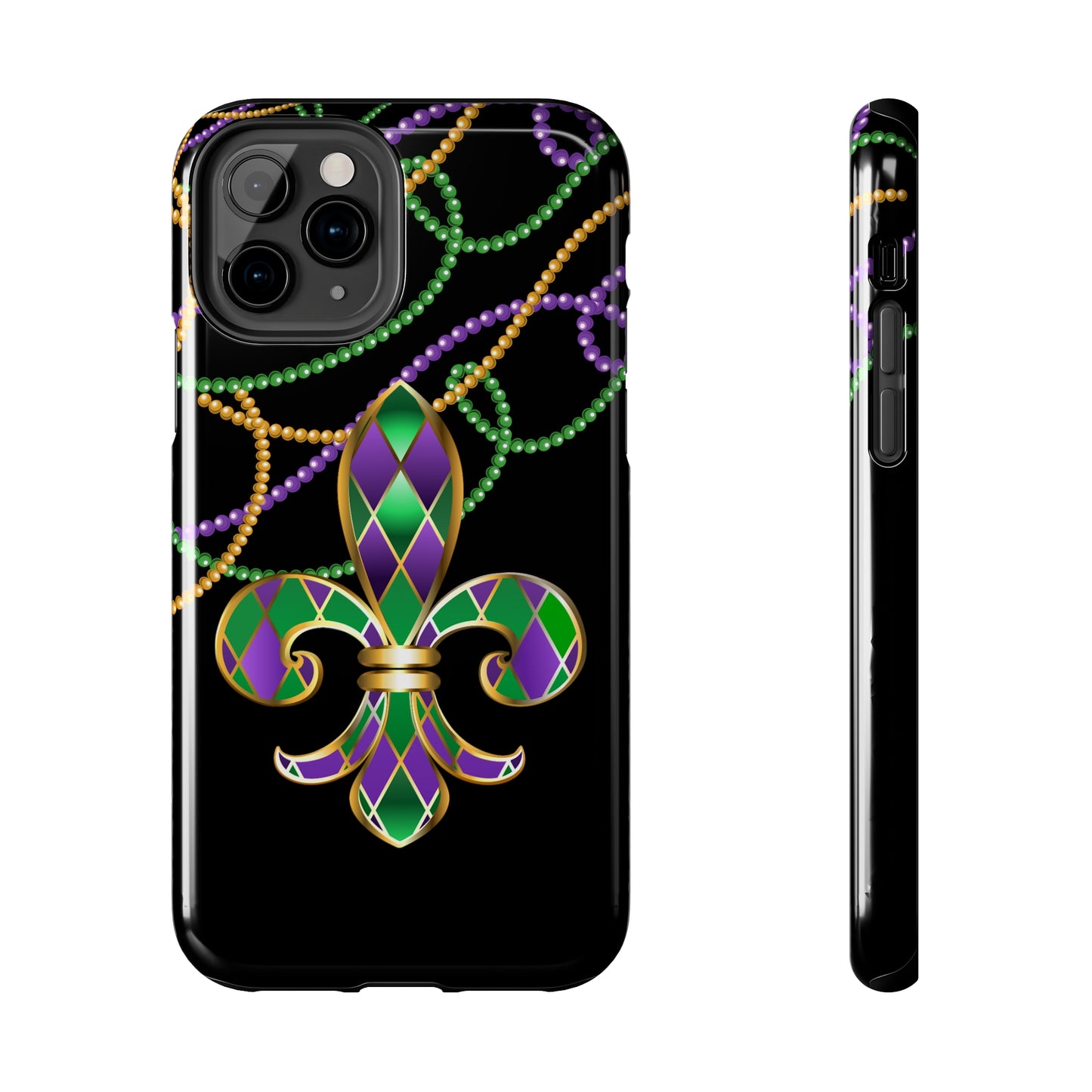 Blacked out Mardi Gras Tough iPhone Case iPhone 15 accessories