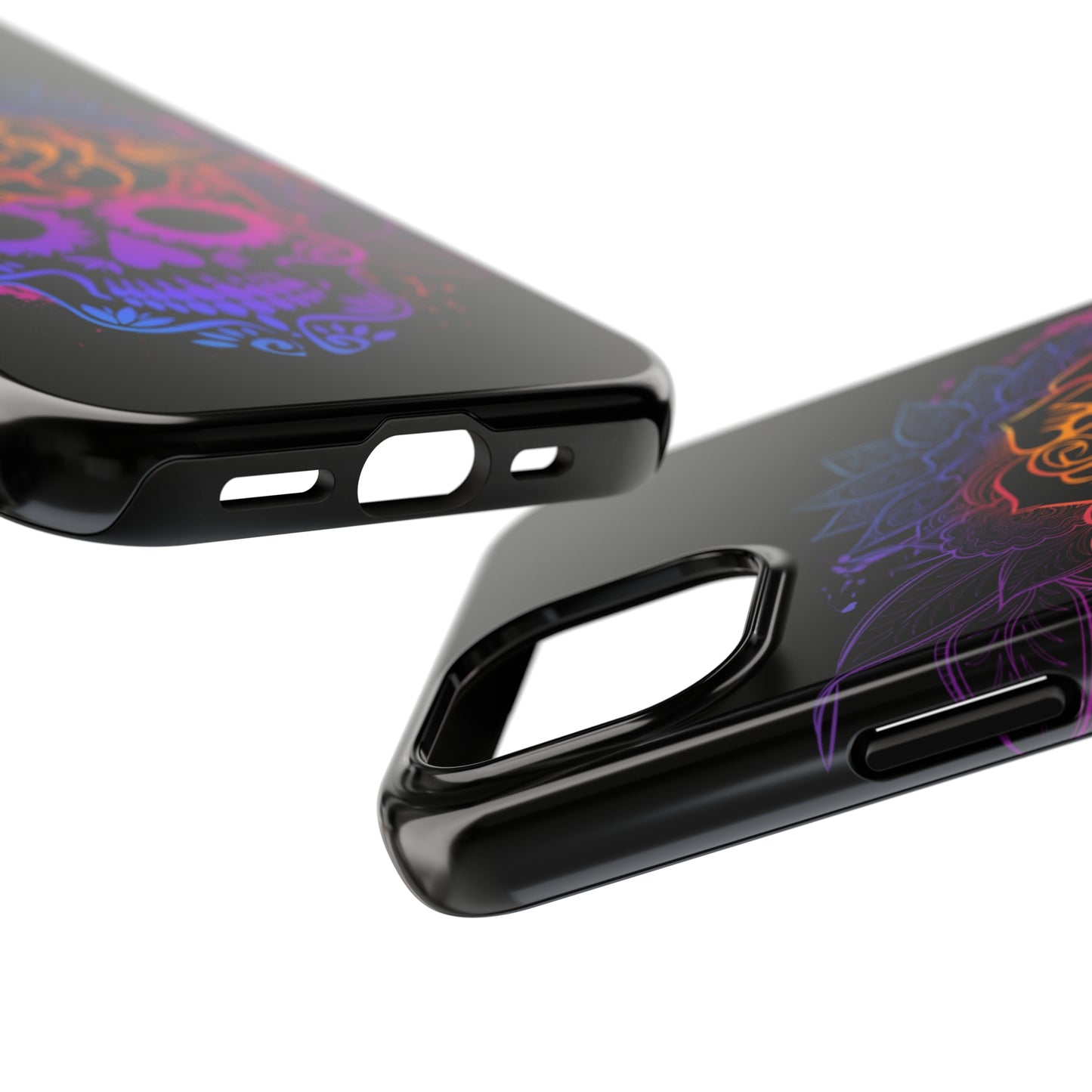 Sugar skull in vibrant colors/ Tough iPhone Case/ Halloween