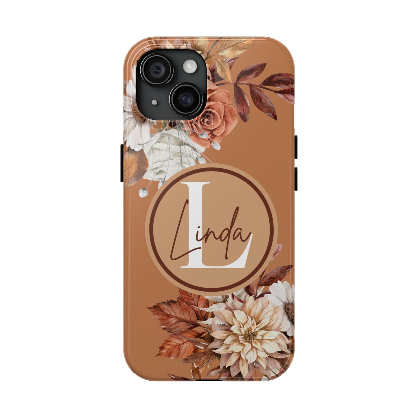 Custom personalized Fall floral iPhone case iPhone models 11-15