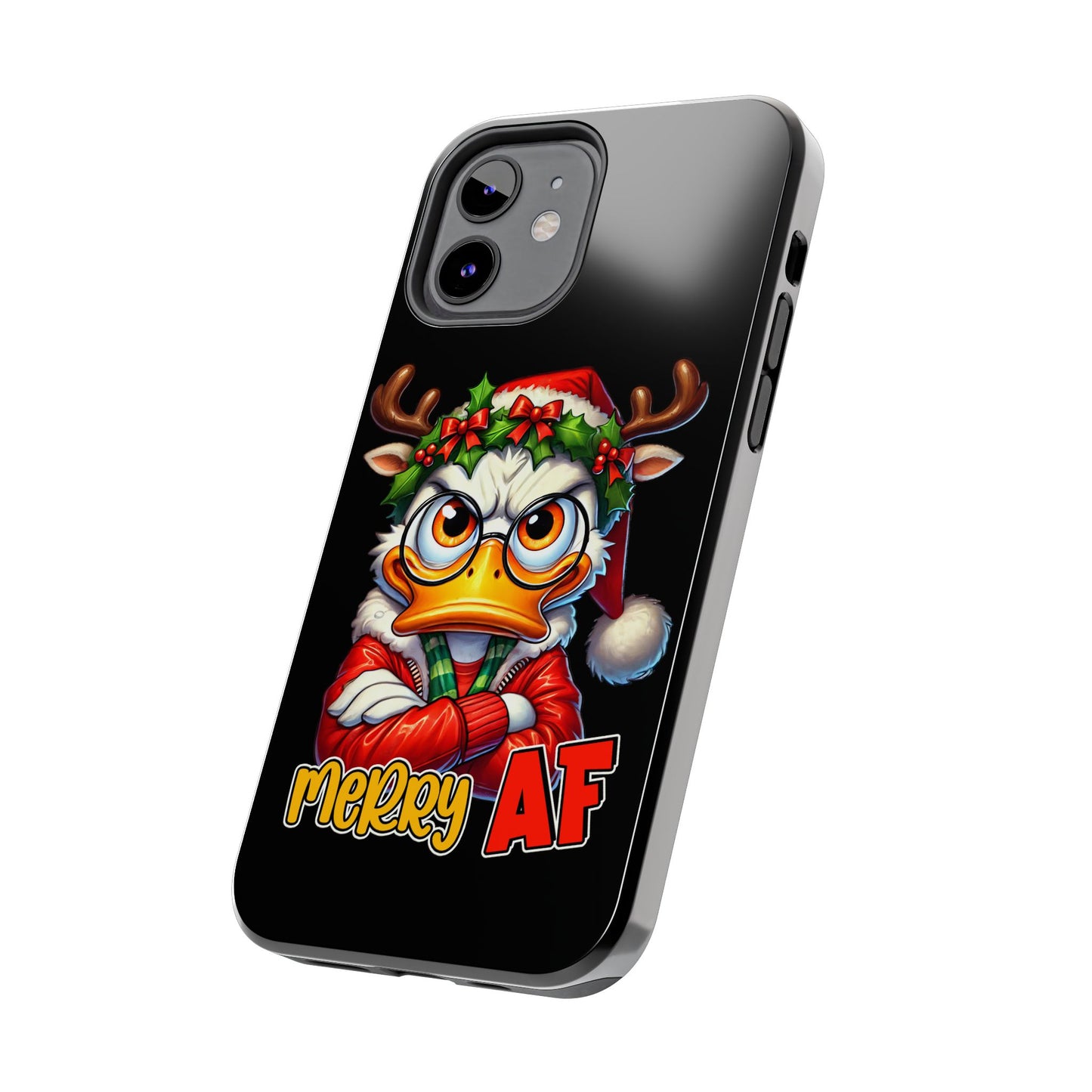 Funny Christmas duck iPhone 16 Case, Christmas iPhone Cover, Festive Holiday Accessory, Cute Xmas Phone Protector, Winter Santa Tech