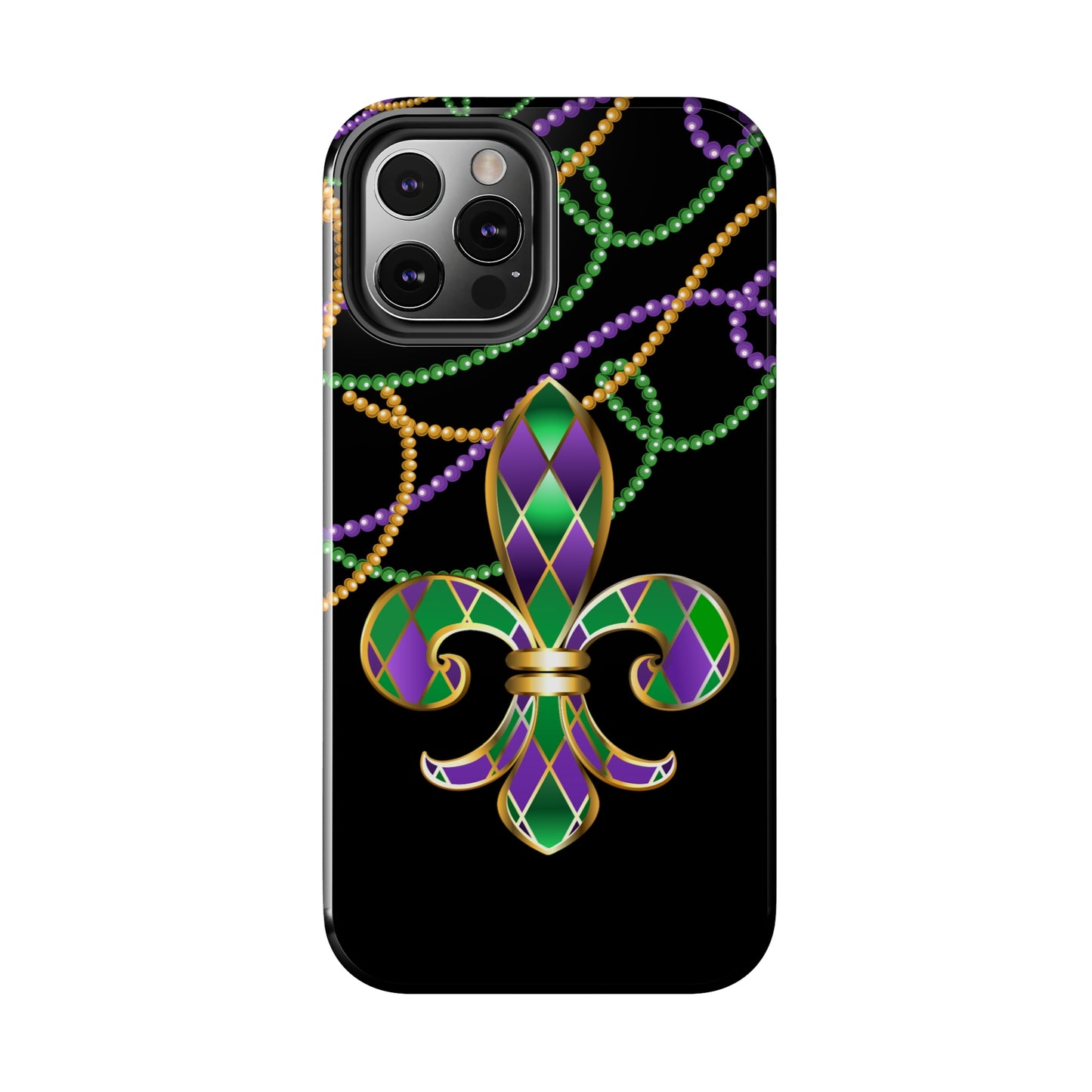 Blacked out Mardi Gras Tough iPhone Case iPhone 15 accessories