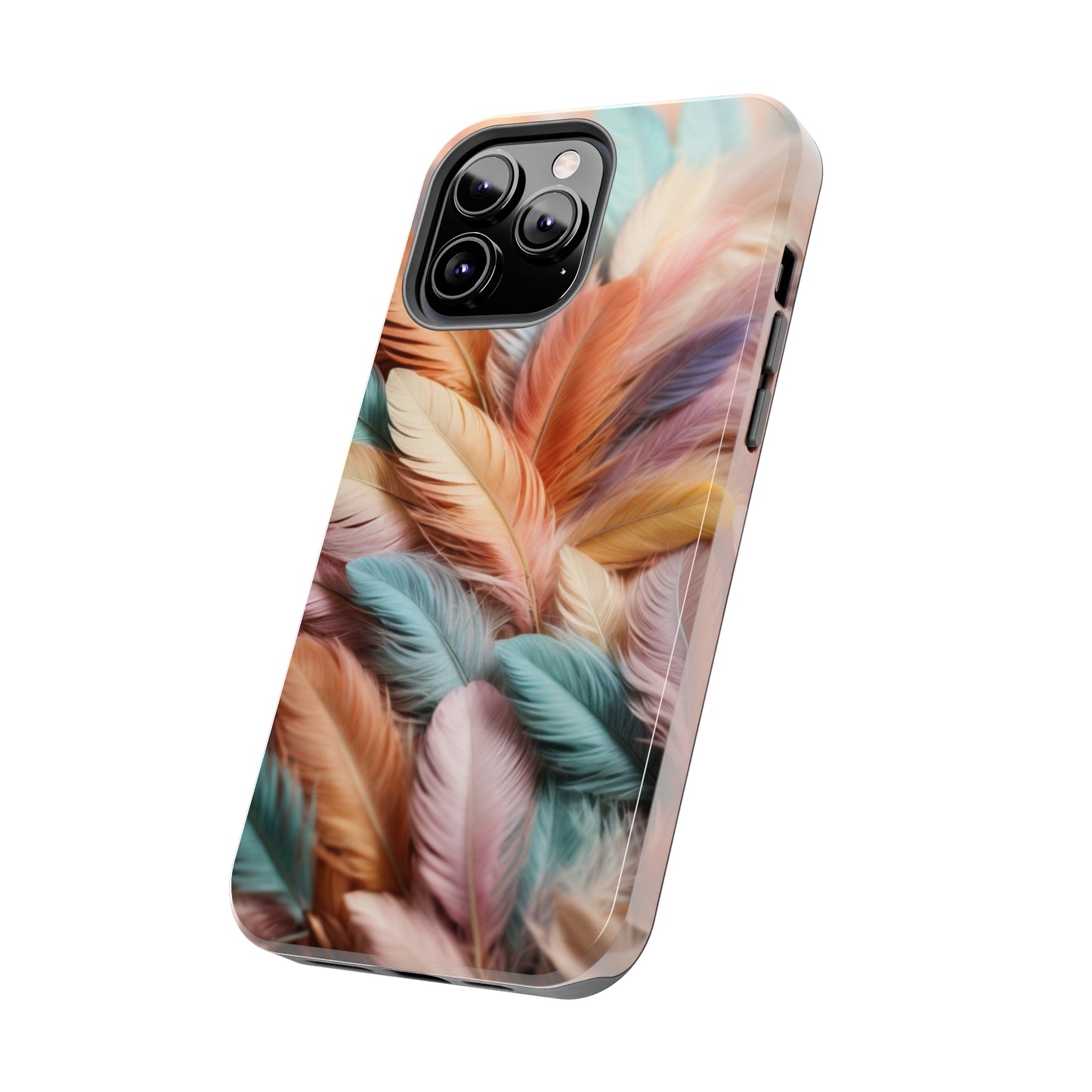 Boho style, Pastel colored feathers/ Tough iPhone Case/ iPhone accessories/ Nature