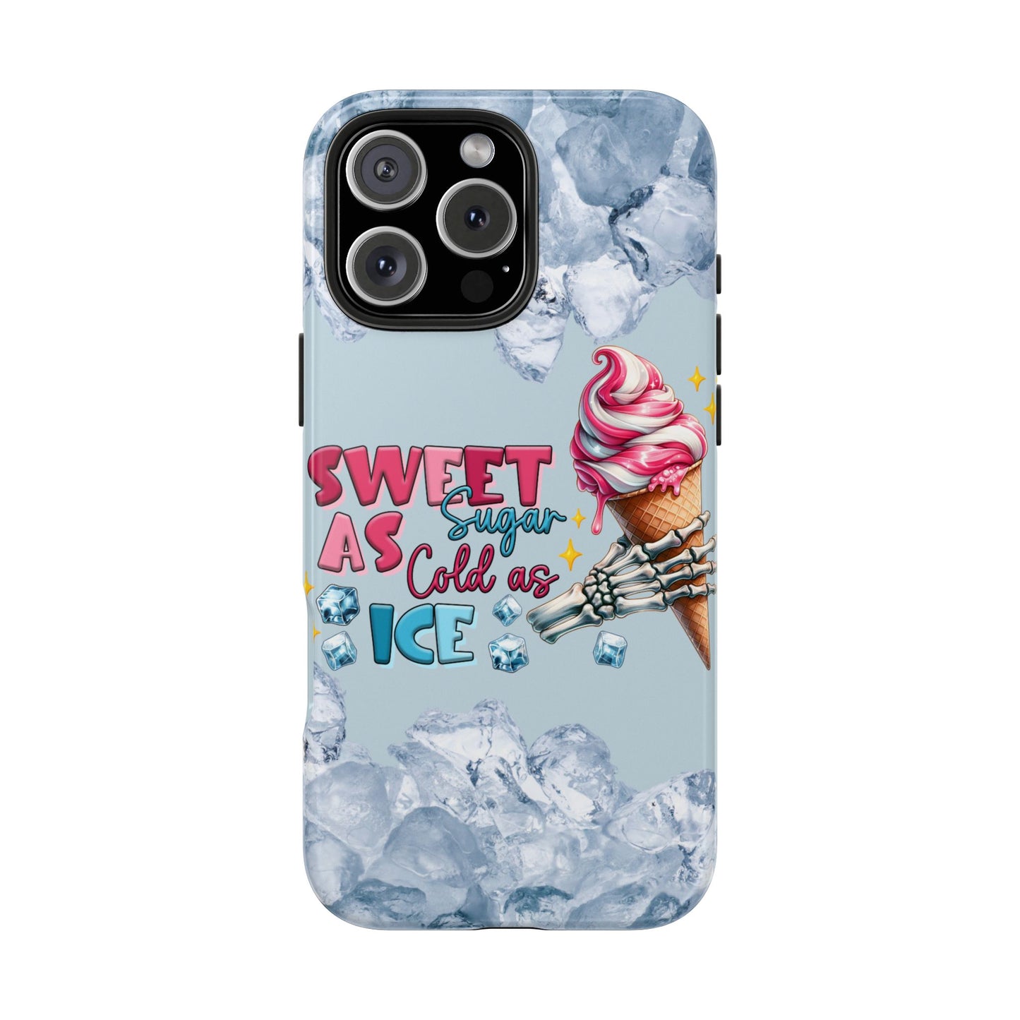 Cold as ice summer aesthetics iPhone case. Compatible with iPhone models 11-16 Custom phone case for smartphones. design for Girls, Woman
