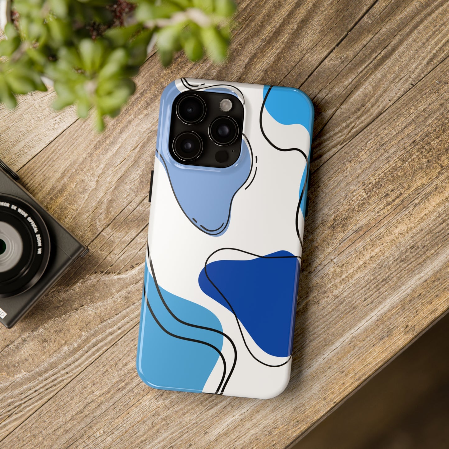 Blue Boho/ Tough iPhone Case/ Abstract