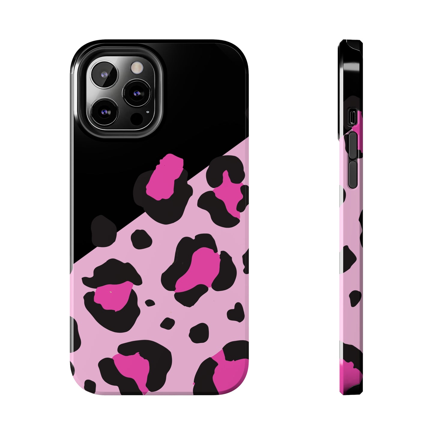 pink & black leopard print Tough Phone Cases iPhone 14 pro max accessories